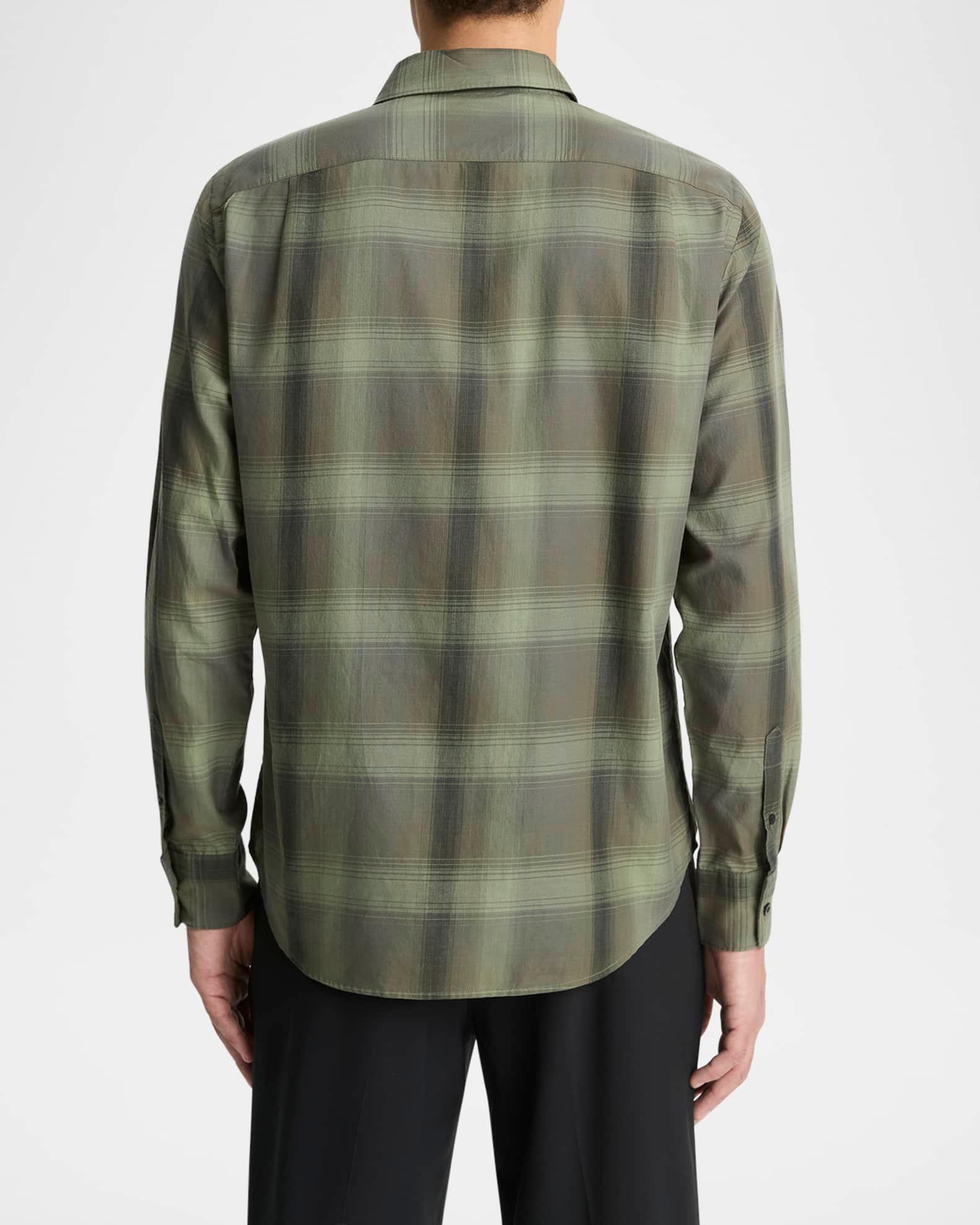 Men's Classic-Fit Maxi Plaid Casual Button-Down Shirt Product Image