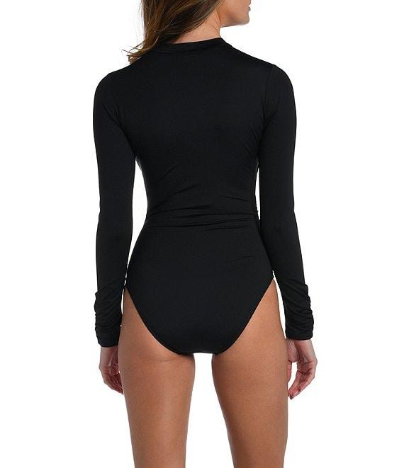 La Blanca Island Goddess Shirred Zip Up One-Piece Paddlesuit Product Image