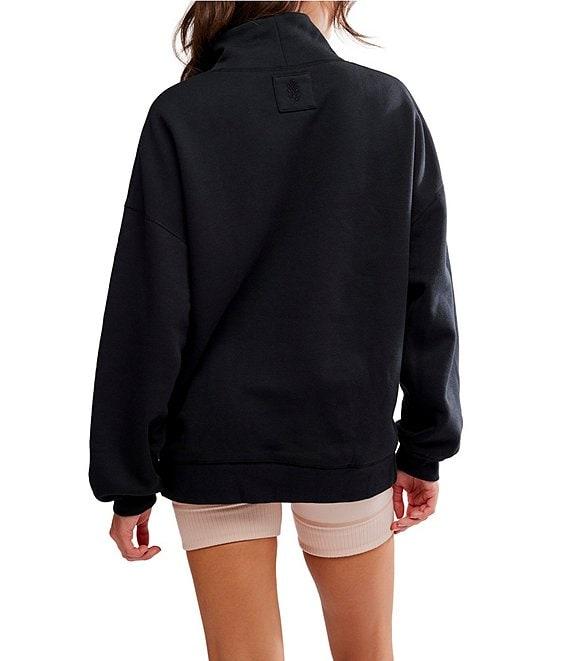 FP Movement Victory Funnel Neck Long Sleeve Oversized Sweatshirt and Biker Short Set Product Image