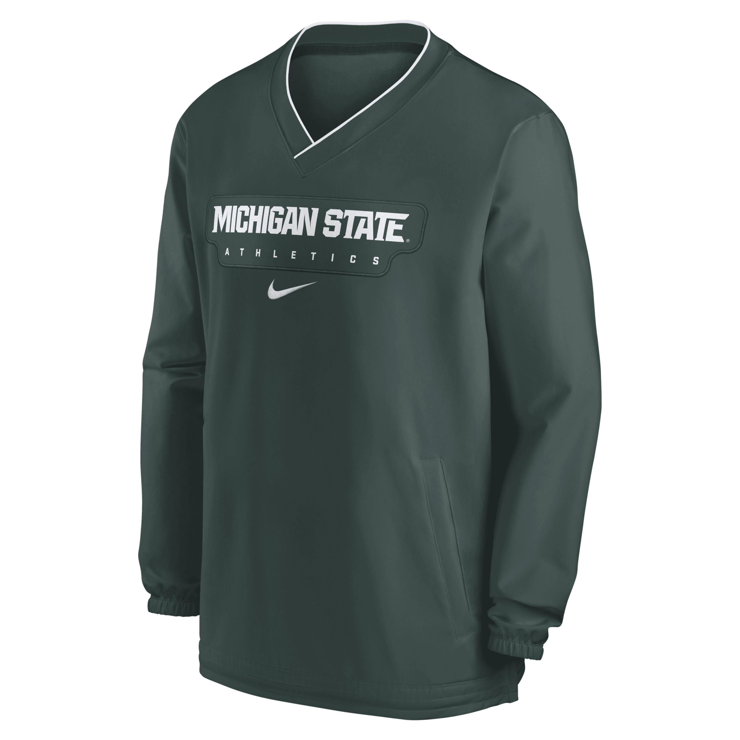 Michigan State Spartans Sideline Nike Mens College Long-Sleeve Windshirt | 02F403AUMST-HJX Product Image
