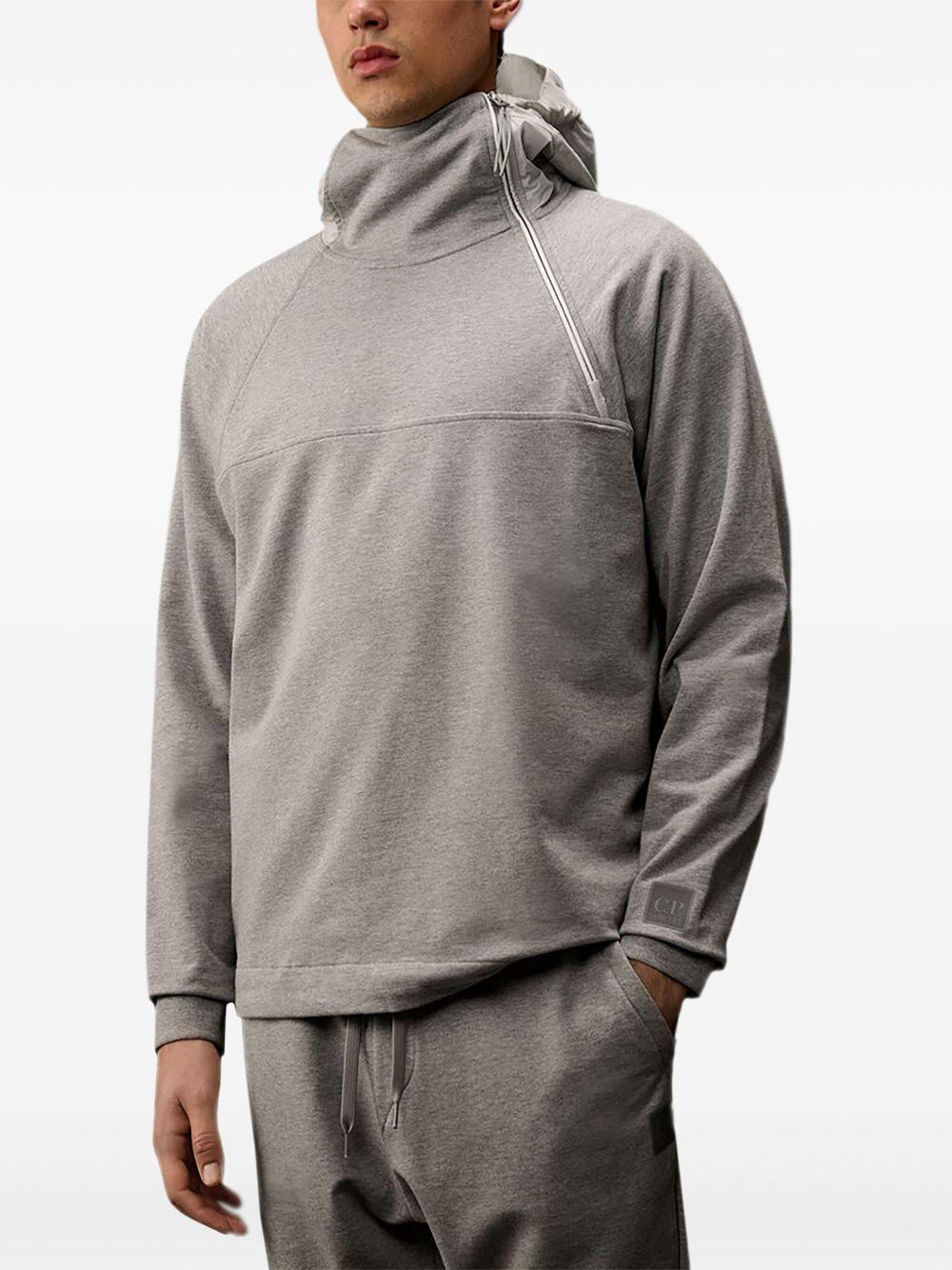hooded zip-detail sweatshirt Product Image