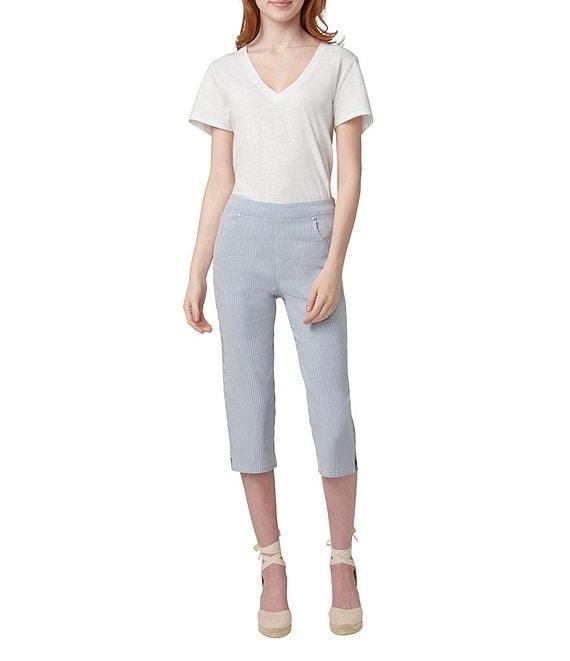 HUE Spring Stripe Pedal Pusher Capri Leggings Product Image