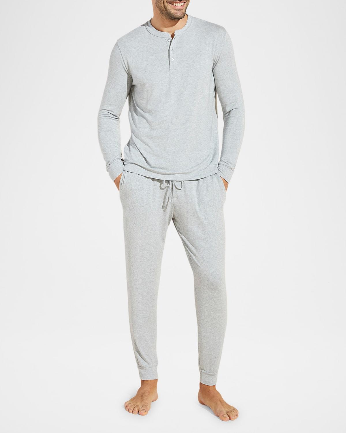 Mens Henry Long-Sleeve Pajama Set Product Image