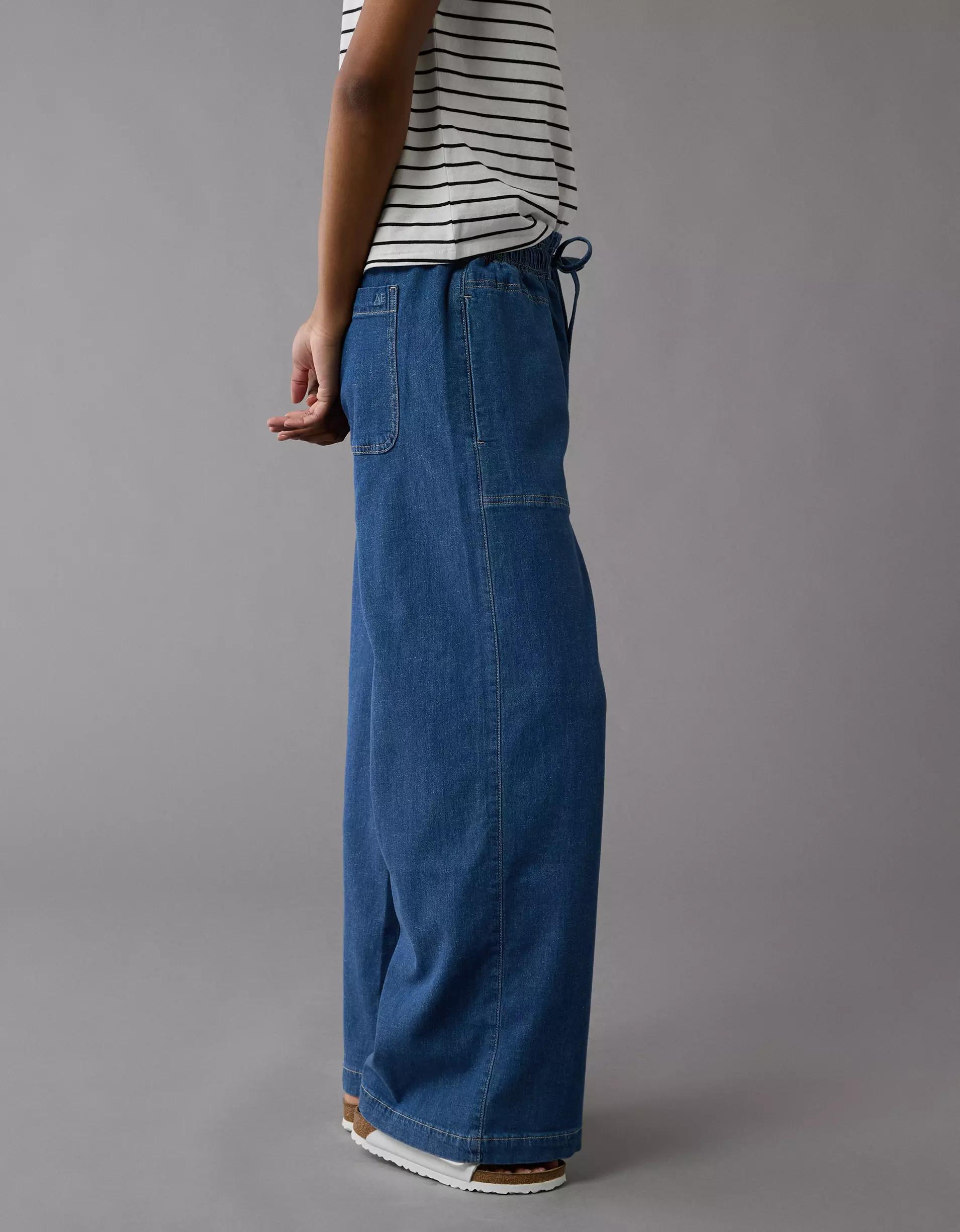 AE Dreamy Drape Linen-Blend Pull-On Pant Product Image