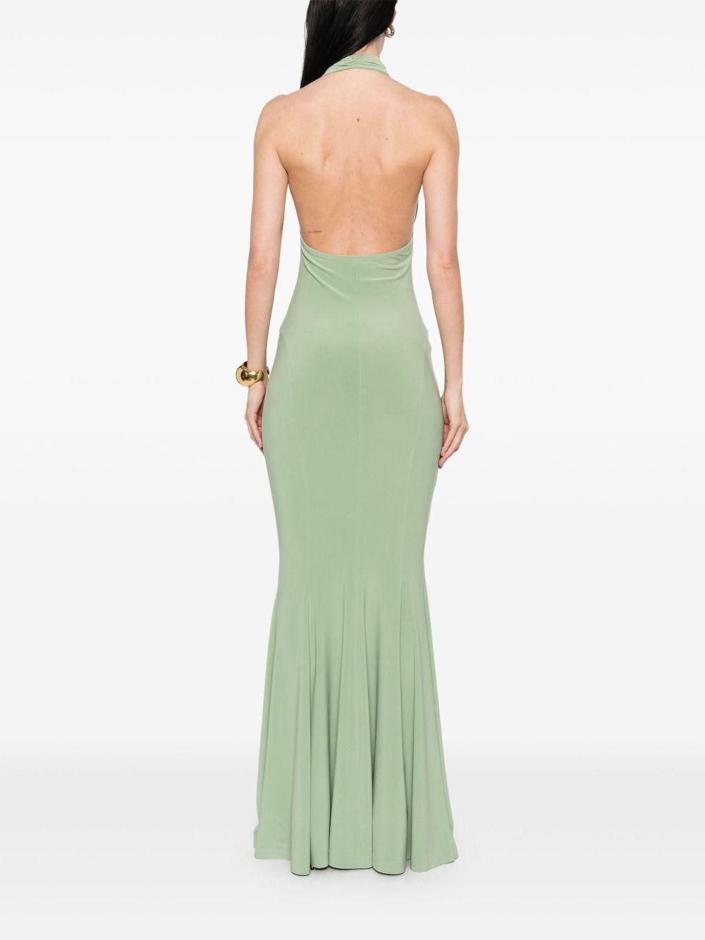 cross-halter fishtail gown Product Image