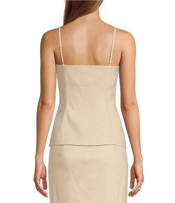 Antonio Melani Thea Linen Square Neck Sleeveless Blouse Product Image