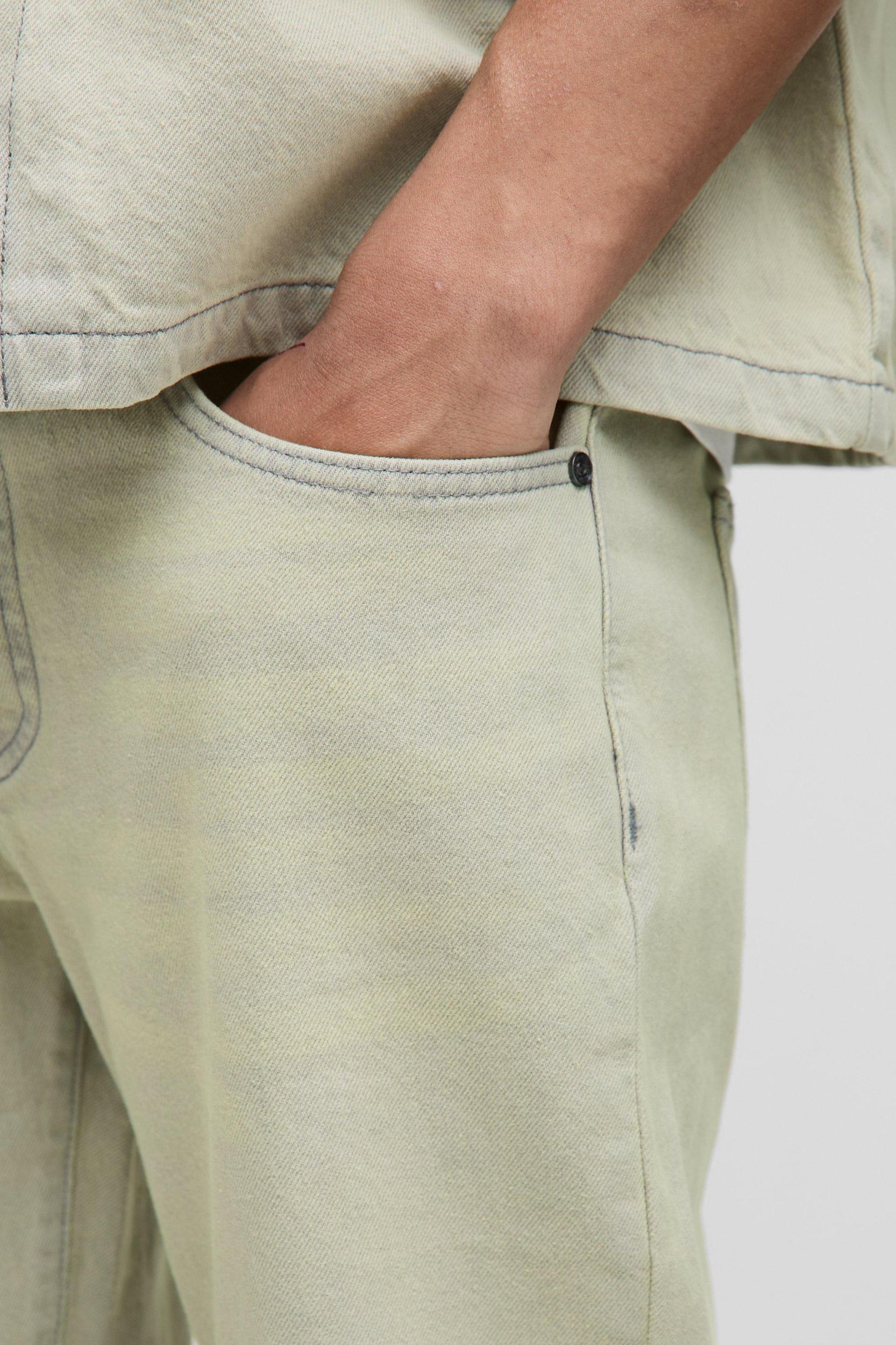 Straight Fit Stone Washed Jeans | boohooMAN USA Product Image