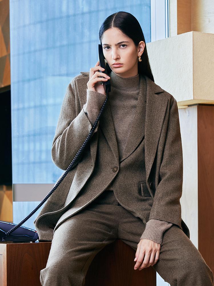 Washable Wool Mid-Length Coat Product Image