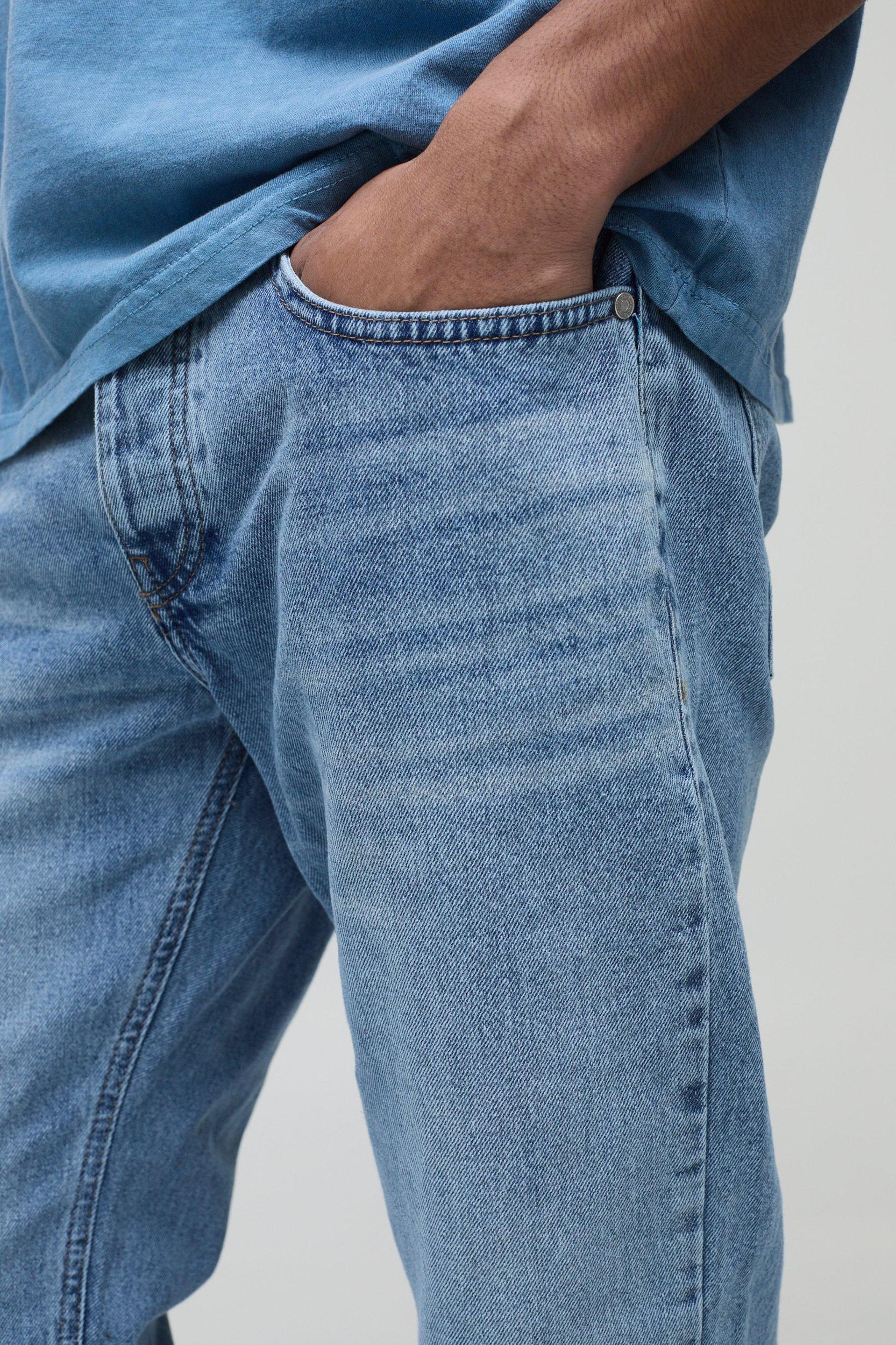 Slim Flared Stacked Washed Jeans | boohooMAN USA Product Image