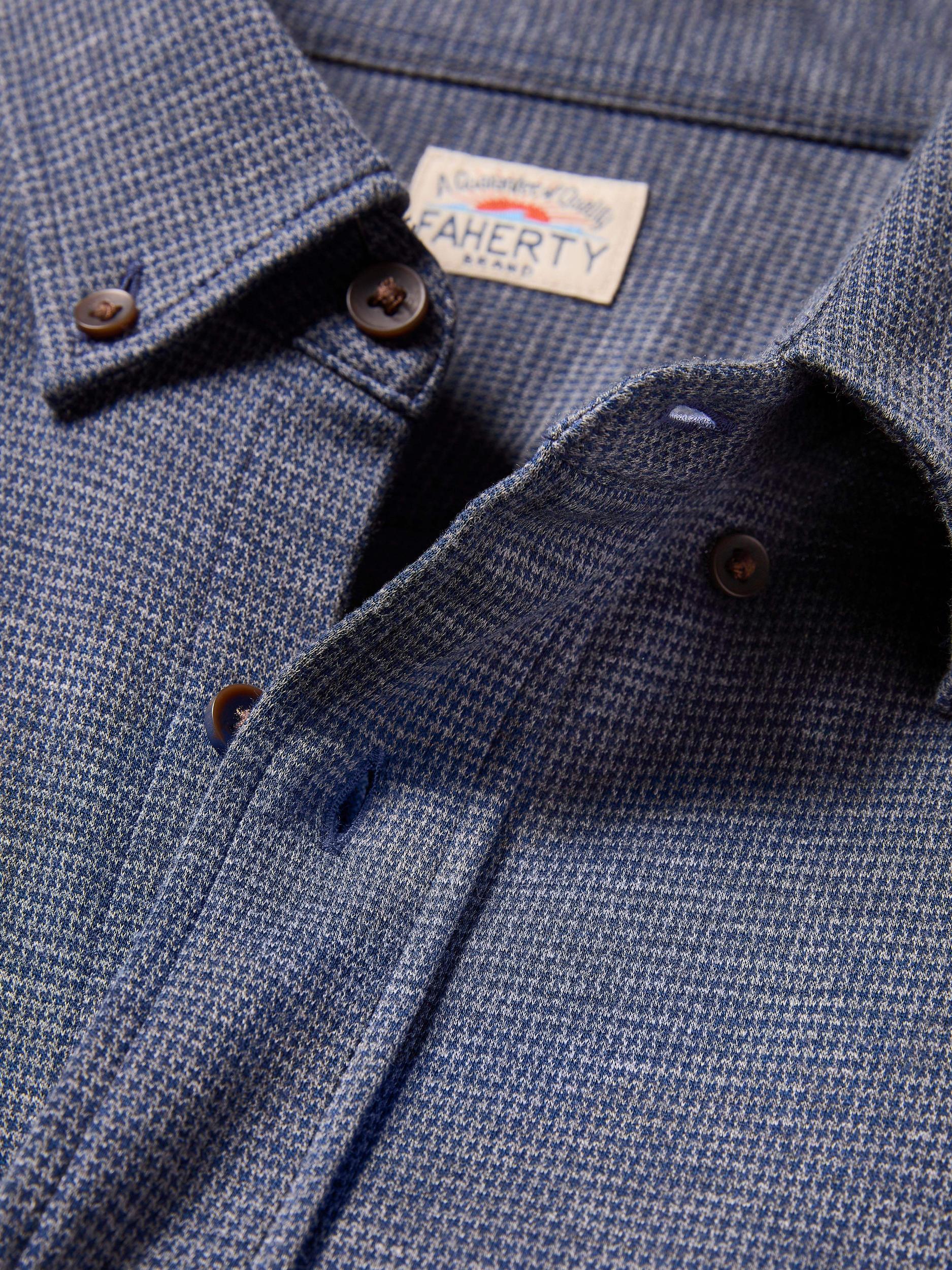 Coastline Knit Shirt - Twilight Houndstooth Male Product Image