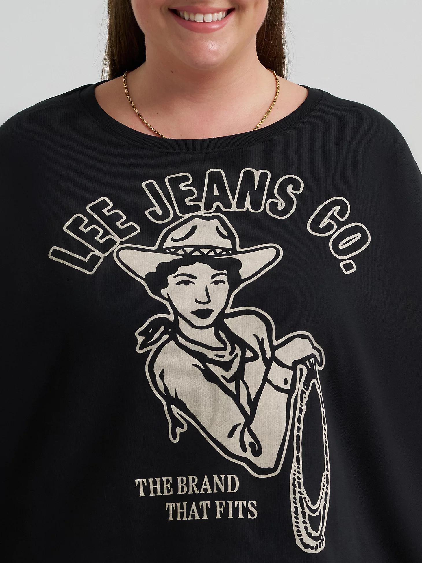 Women's Cowgirl Graphic Crew Neck Sweatshirt (Plus) | Women's Tops & Tees | Lee® Product Image