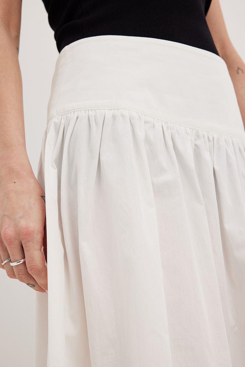 Gathered Maxi Cotton Skirt Product Image