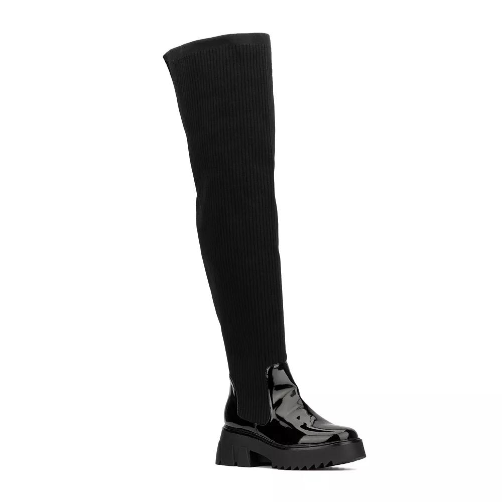 Fashion to Figure Odelia Women's Extra Wide Calf Thigh-High Boots, Size: 10 Wide, Black Product Image