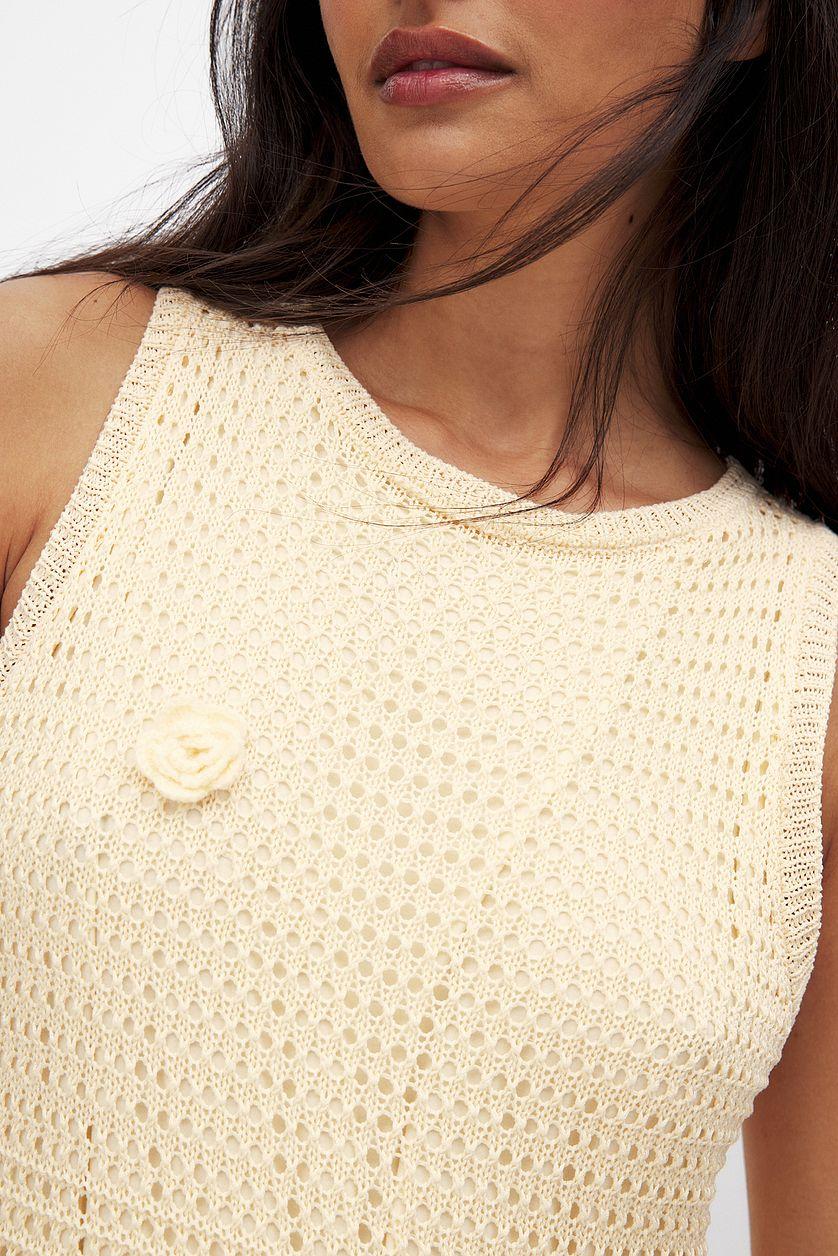 Knitted Crochet Maxi Dress Product Image