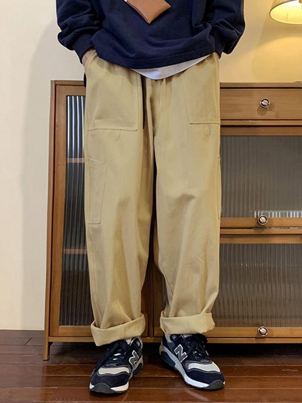 Men's Solid Color Skater Leg Pants Product Image