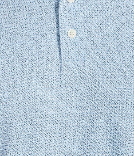 Cremieux Blue Label Classic Fit Pique Geo Printed Short Sleeve Polo Shirt Product Image