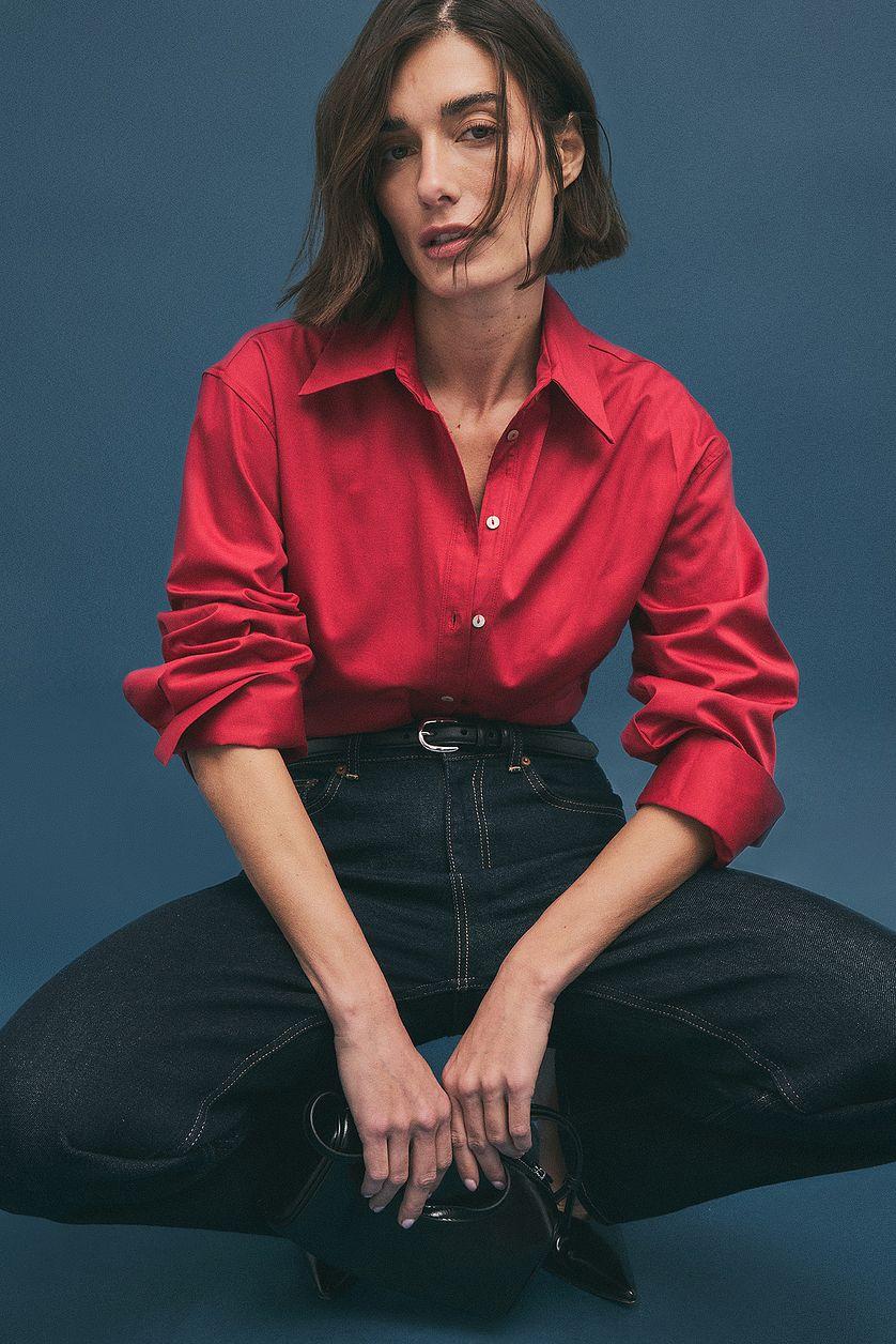 Straight High Waist Jeans Grey Product Image