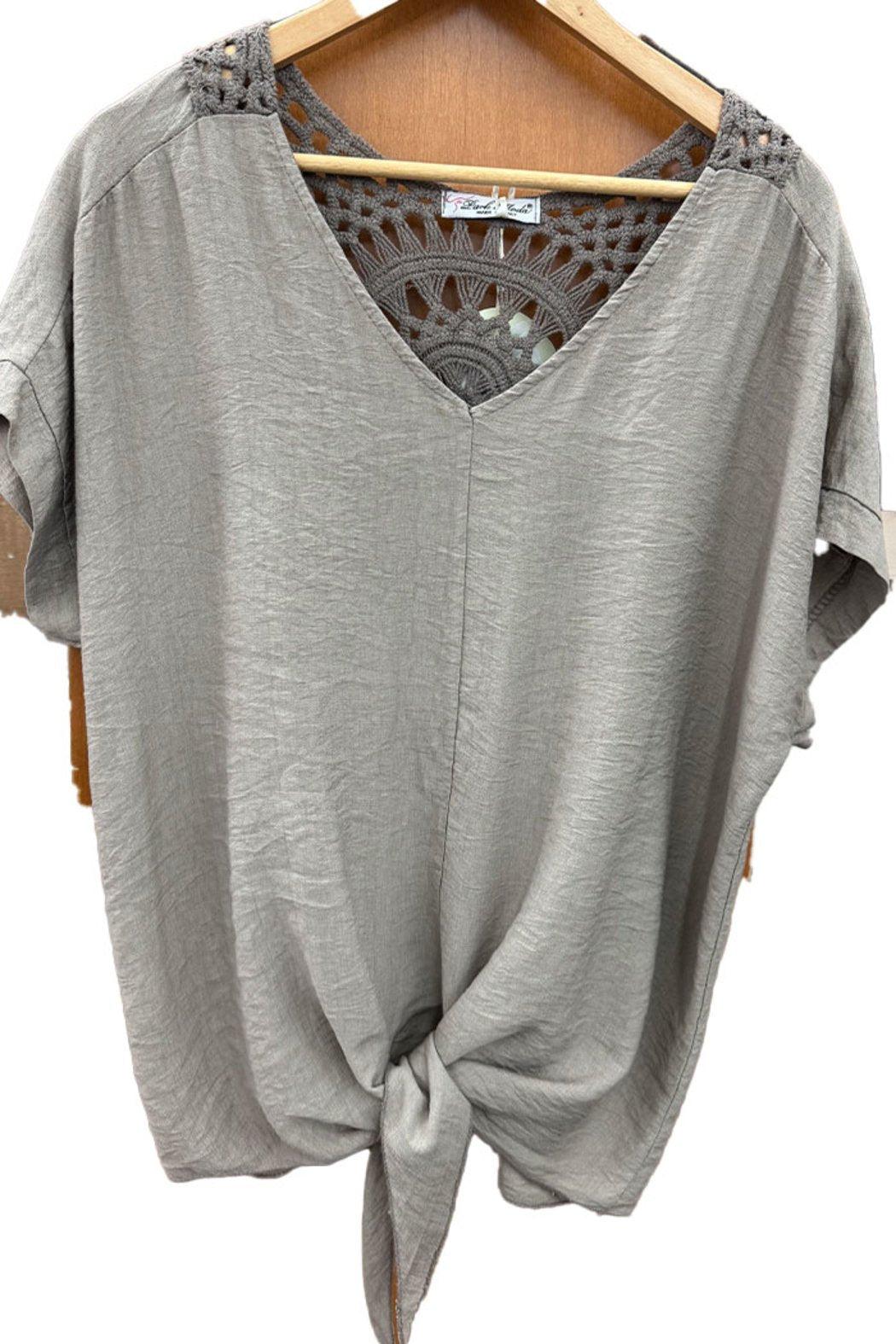 Laced Back Detail Italian Top Product Image