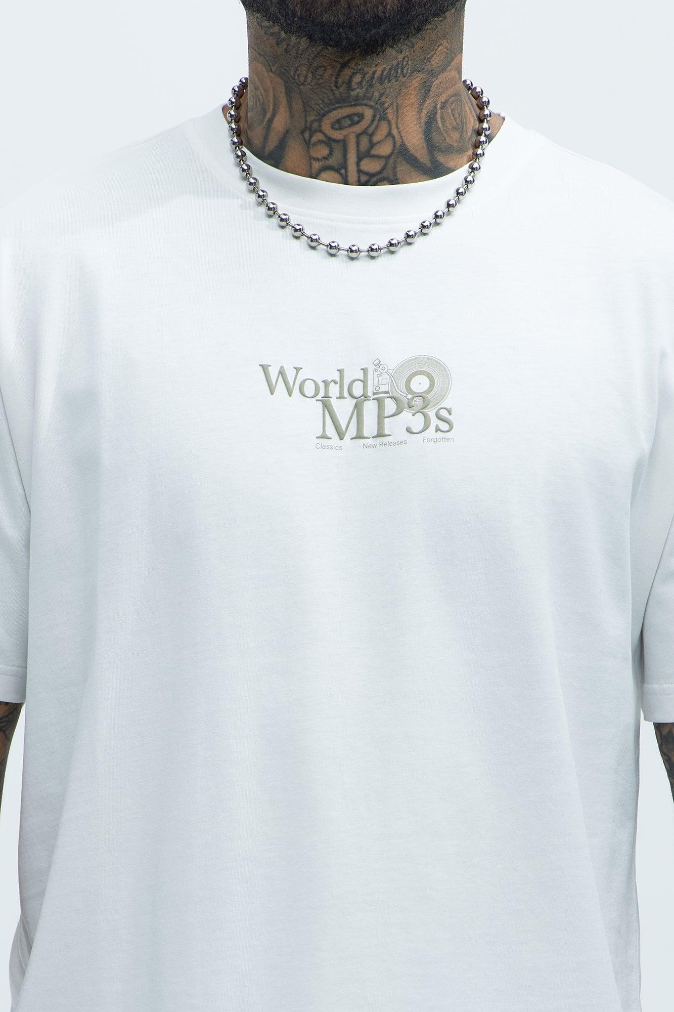 World Of MP3s Short Sleeve Tee - White Product Image
