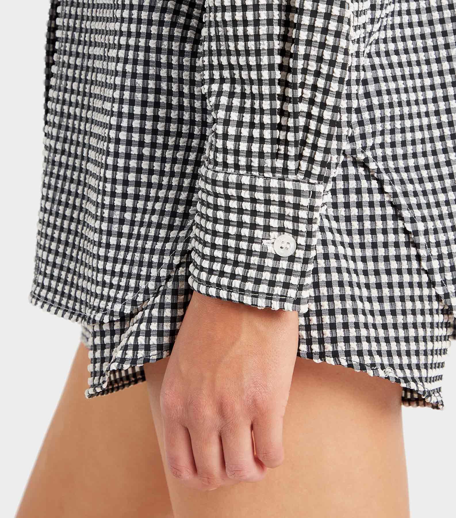 Gingham Seersucker Shirt - Black Gingham Product Image
