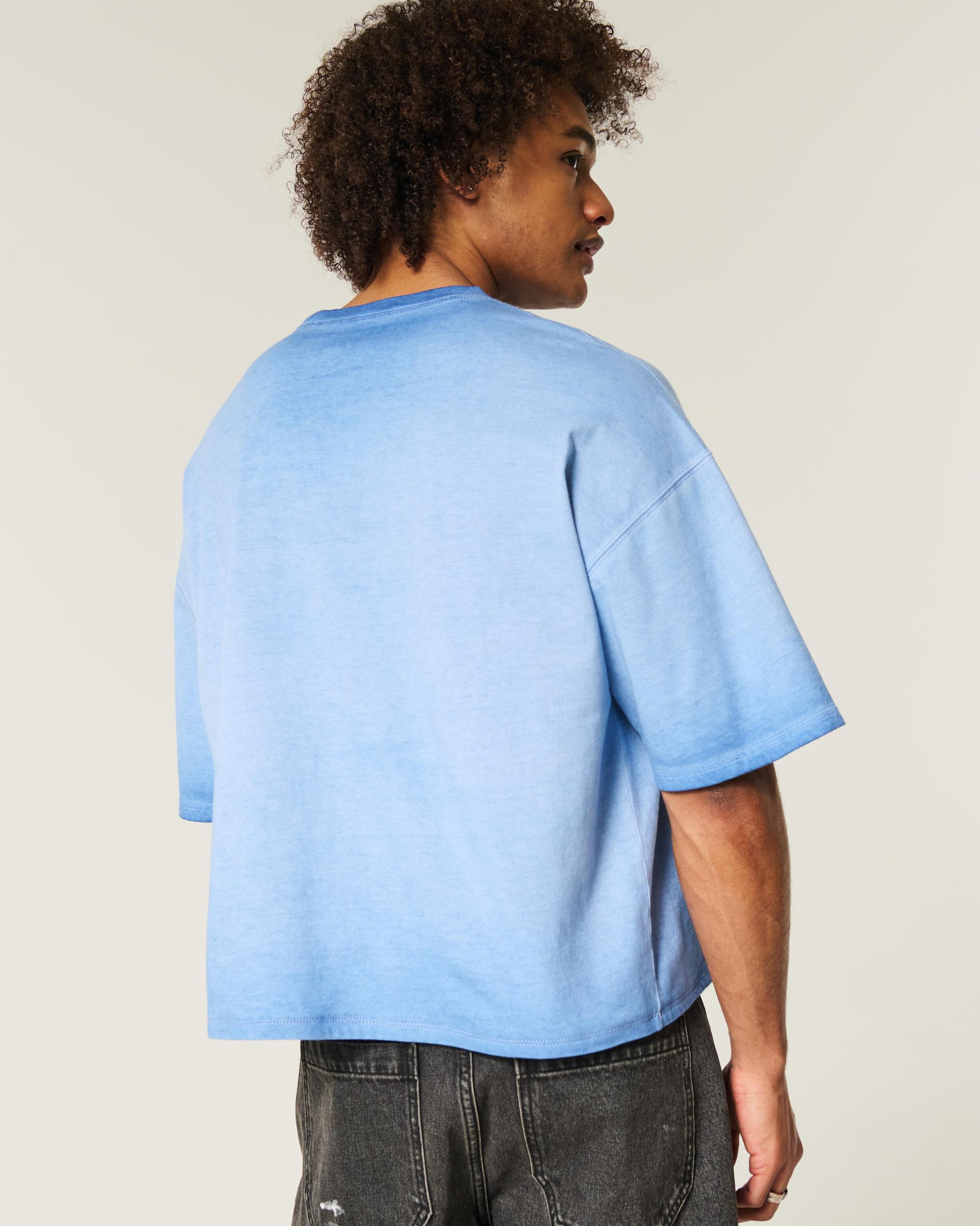 Washed Baggy Crop Crew T-Shirt Product Image