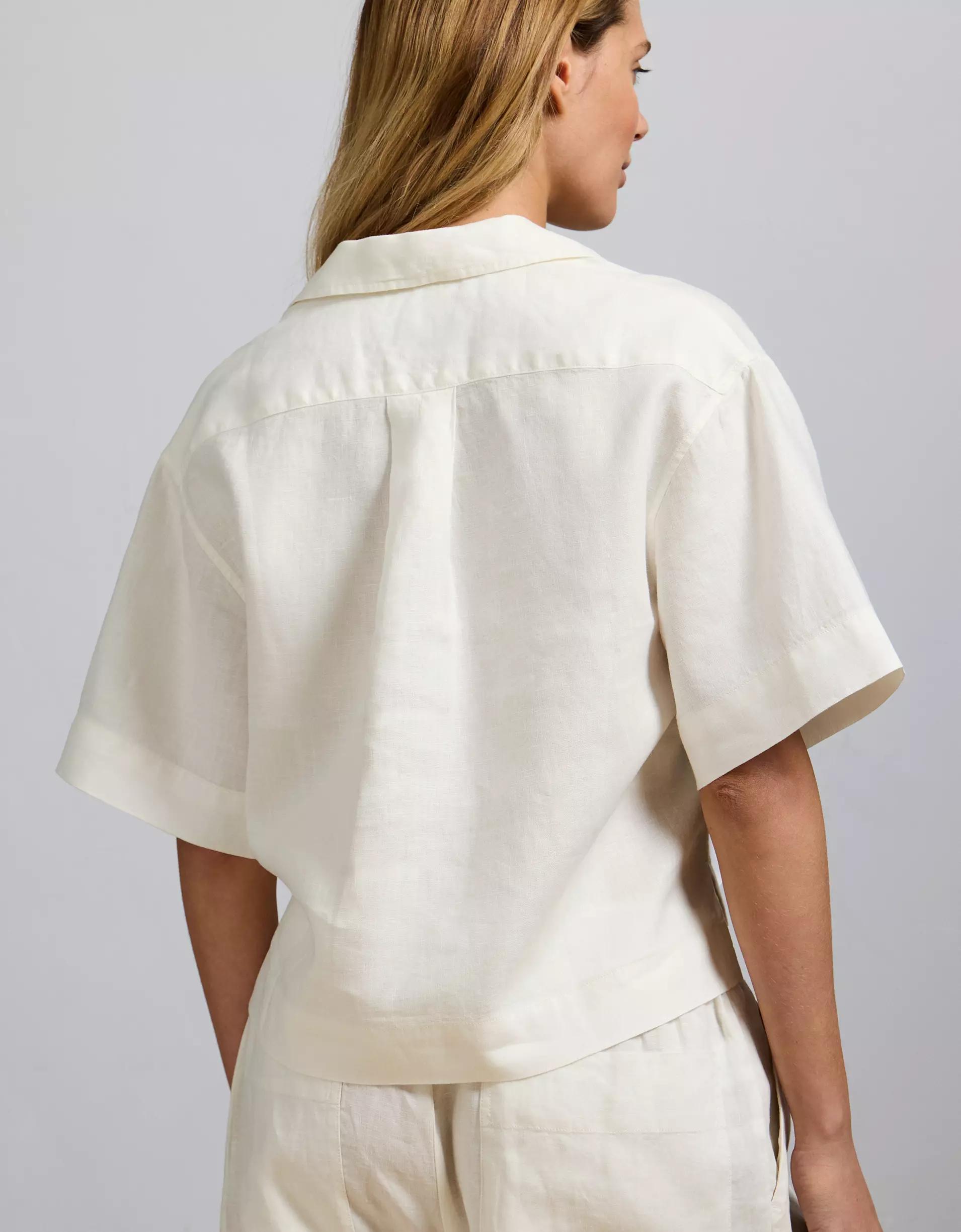 AE77 Premium Linen Camp Shirt Product Image