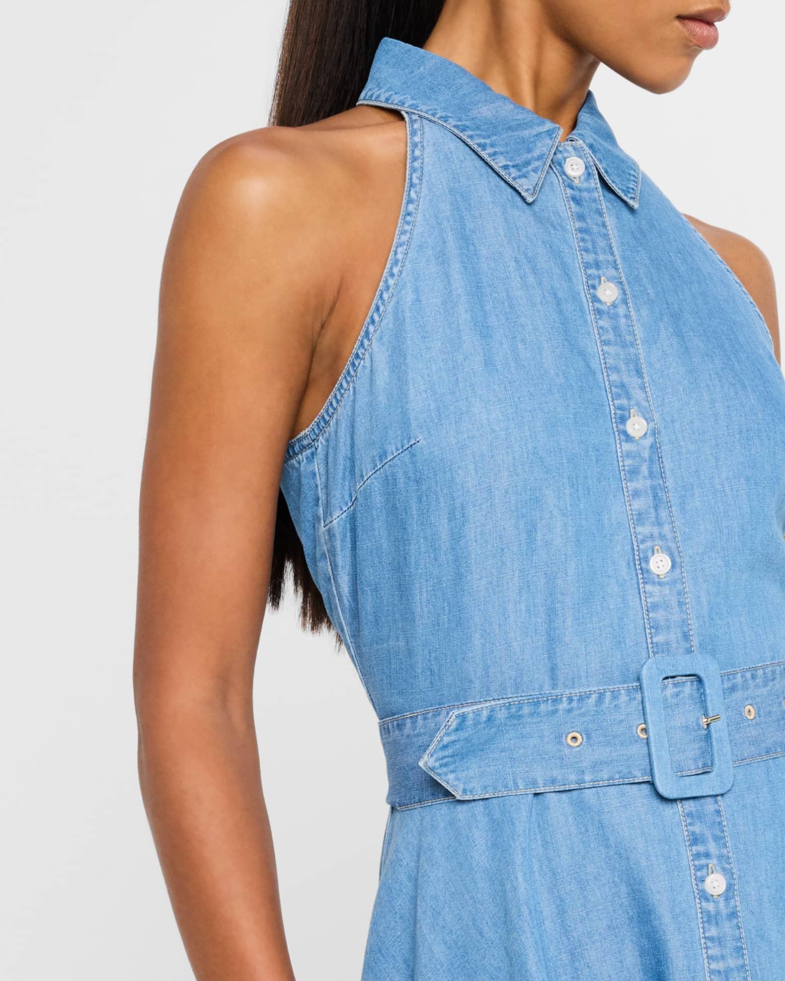 Beau Belted Linen Mini Dress Product Image