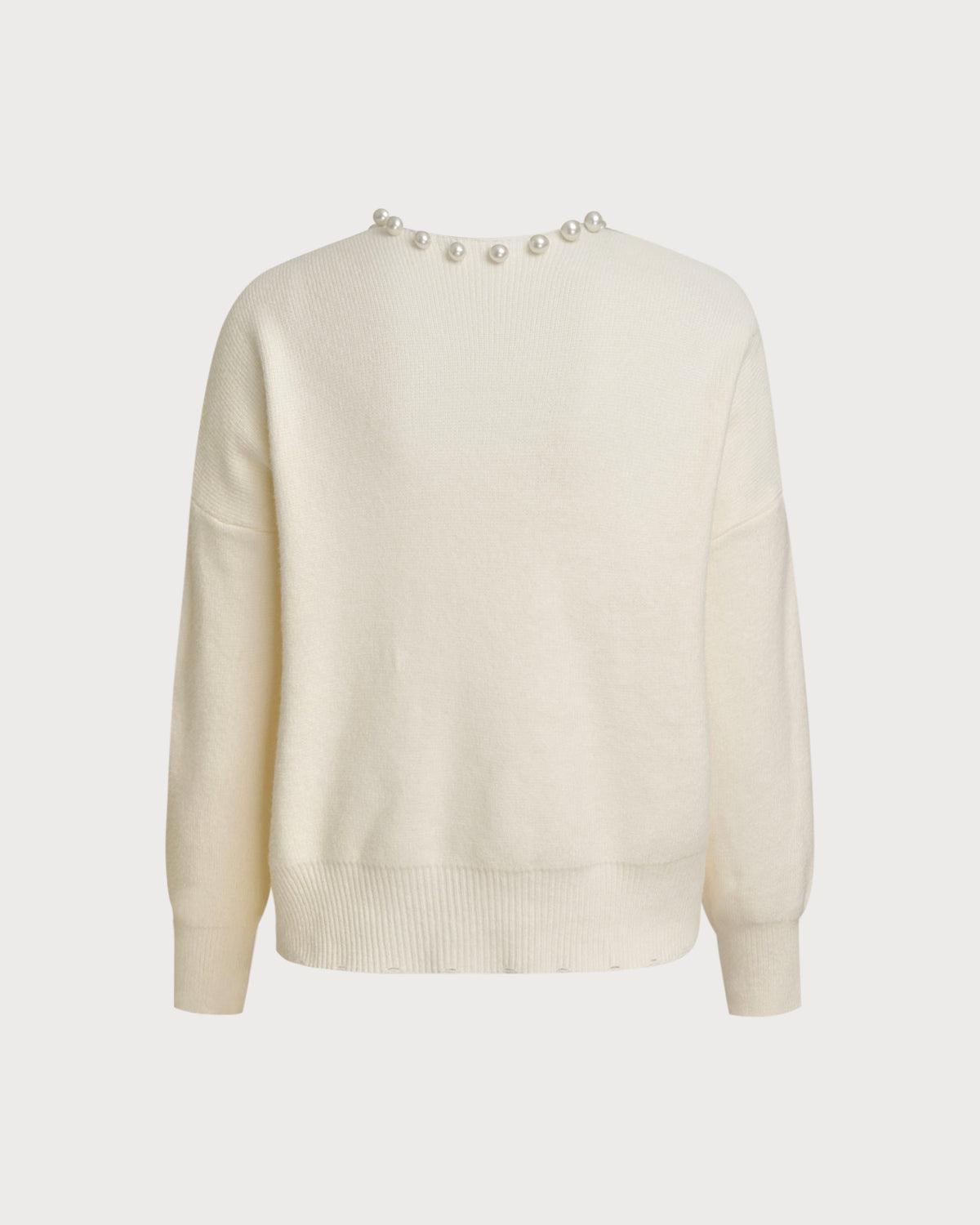 Beige Single Button Loose Knit Cardigan Product Image