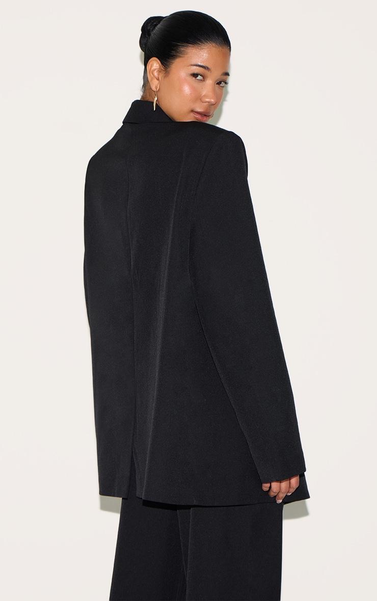 Black Tailored Woven Blazer Product Image