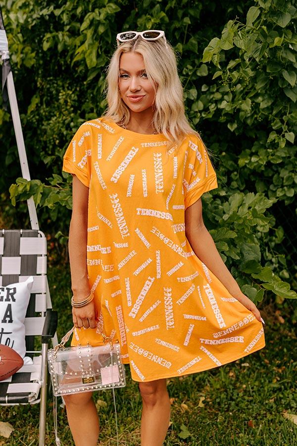 School Spirit Sequin Embroidered Mini Dress in Tennessee Product Image