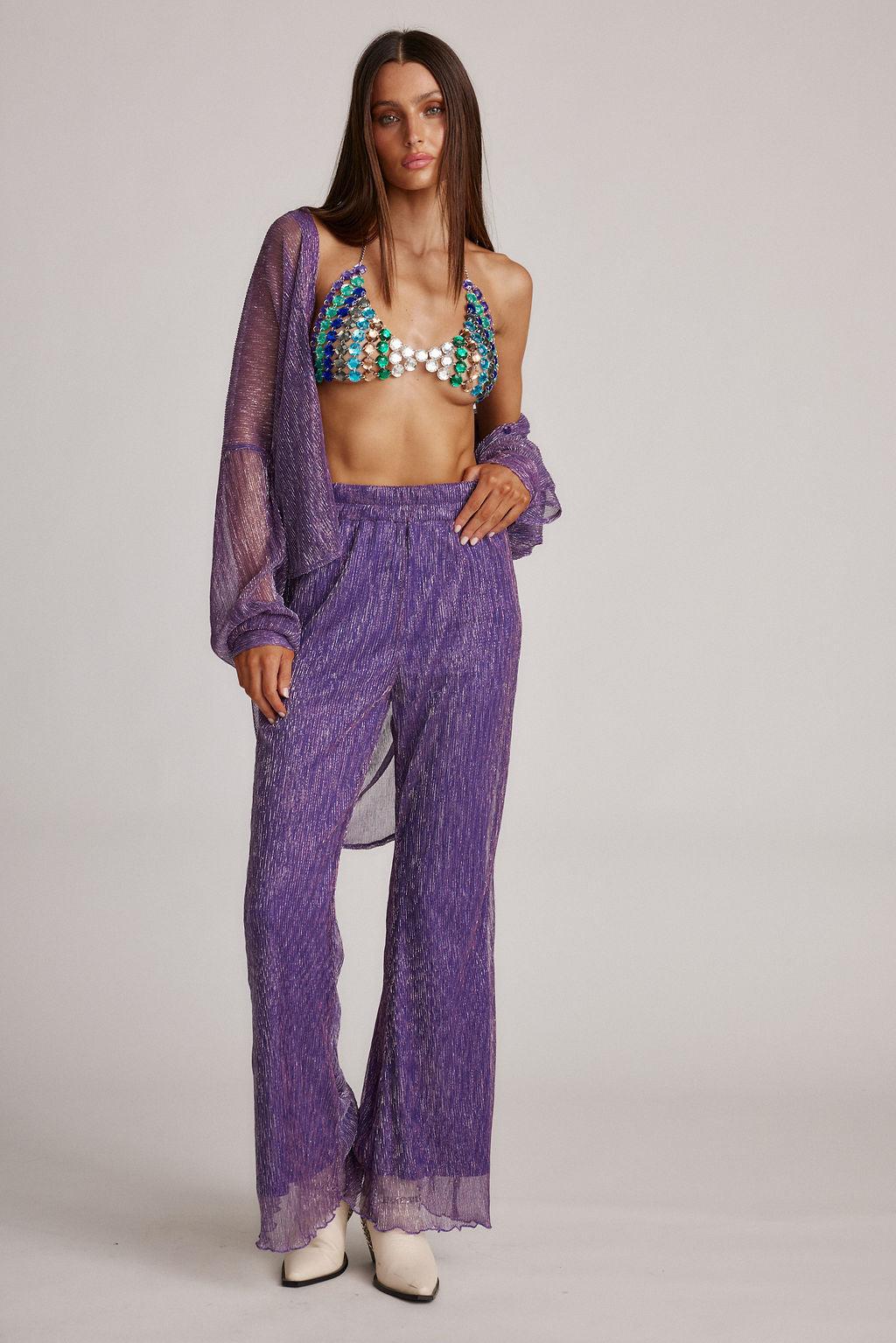 Victoria Purple Pull On Pants Product Image