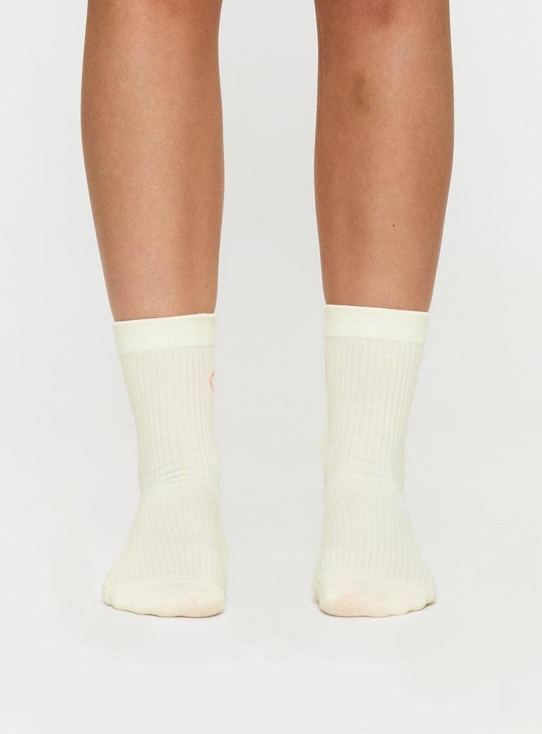 Bow Out Socks White/ Pink Product Image