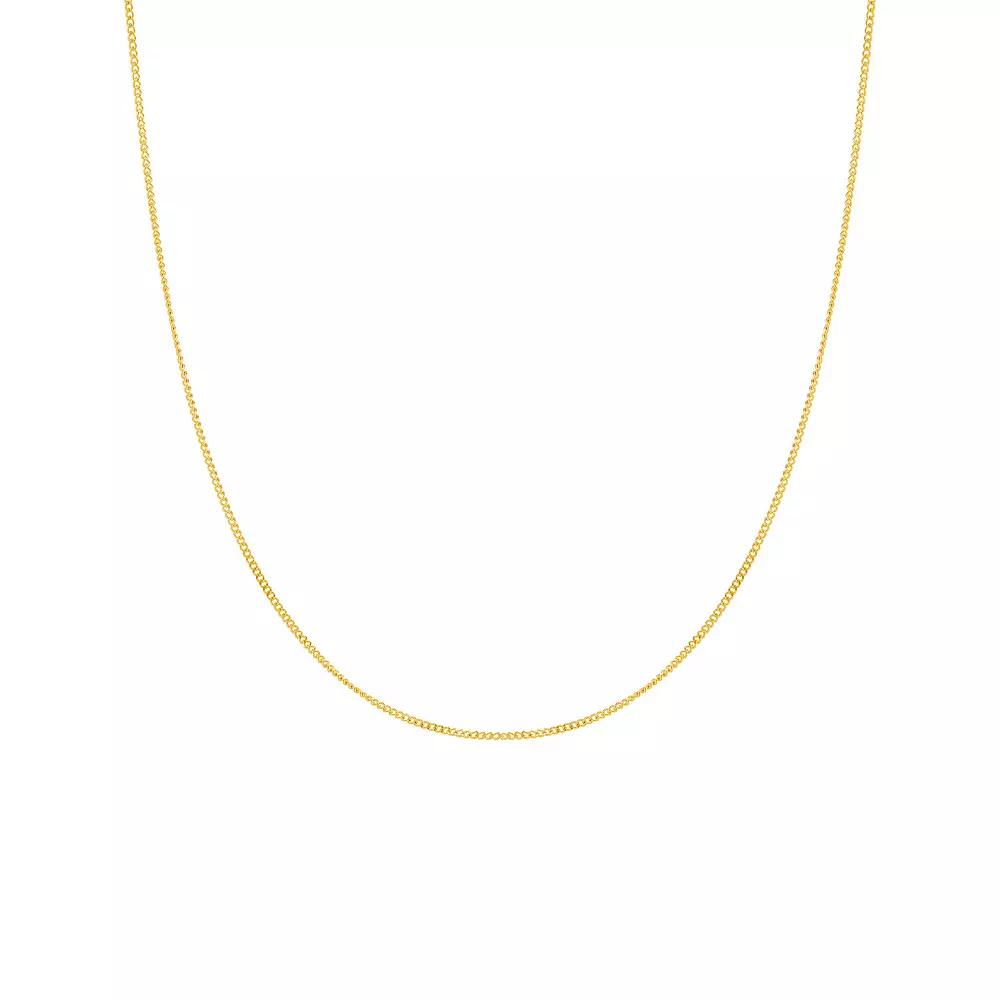 PRIMROSE 14k Gold Baby Curb Chain Necklace, Women's, Size: 24", Yellow Gold Tone Product Image