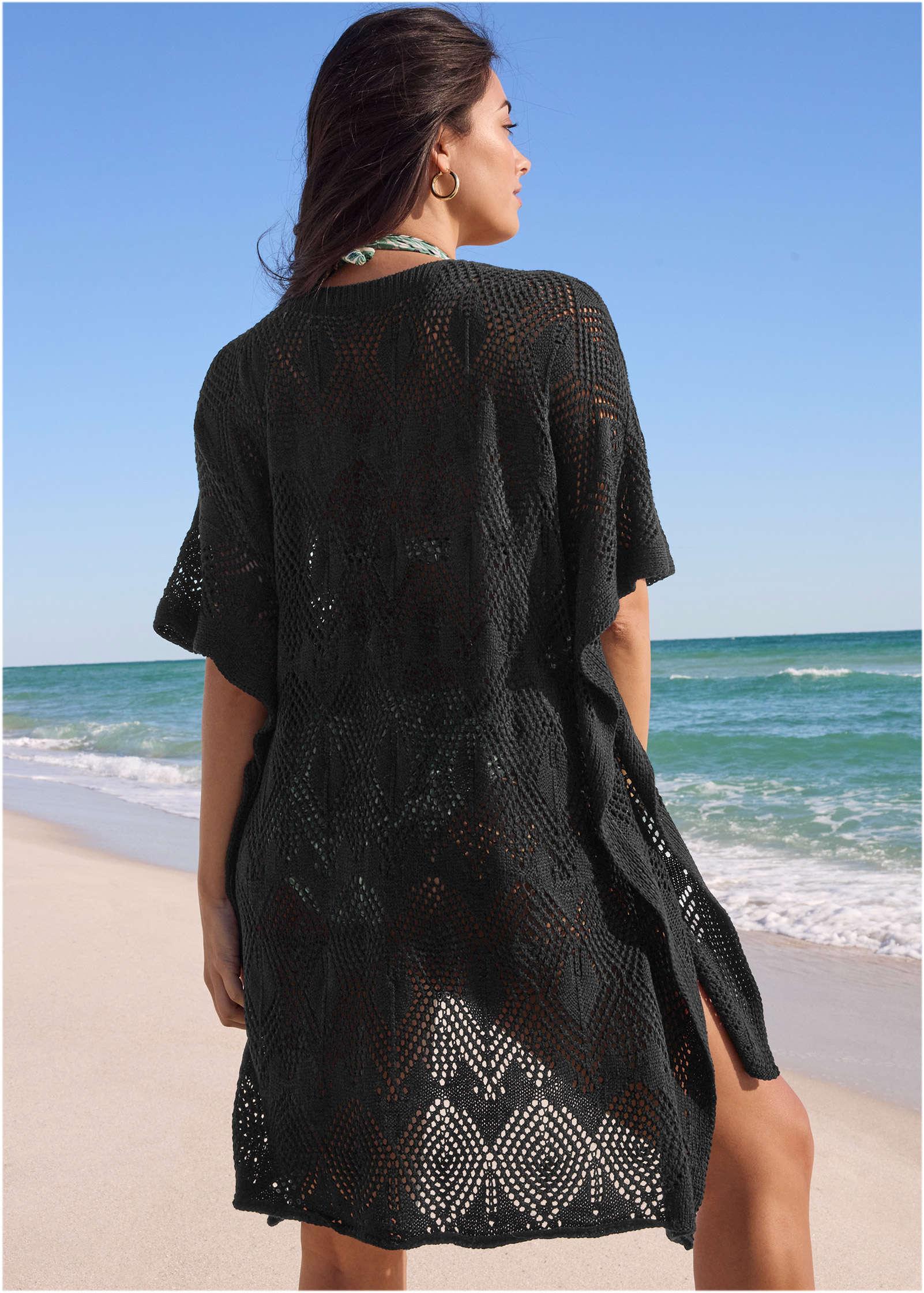 Crochet Cover-Up Tunic - Black Product Image