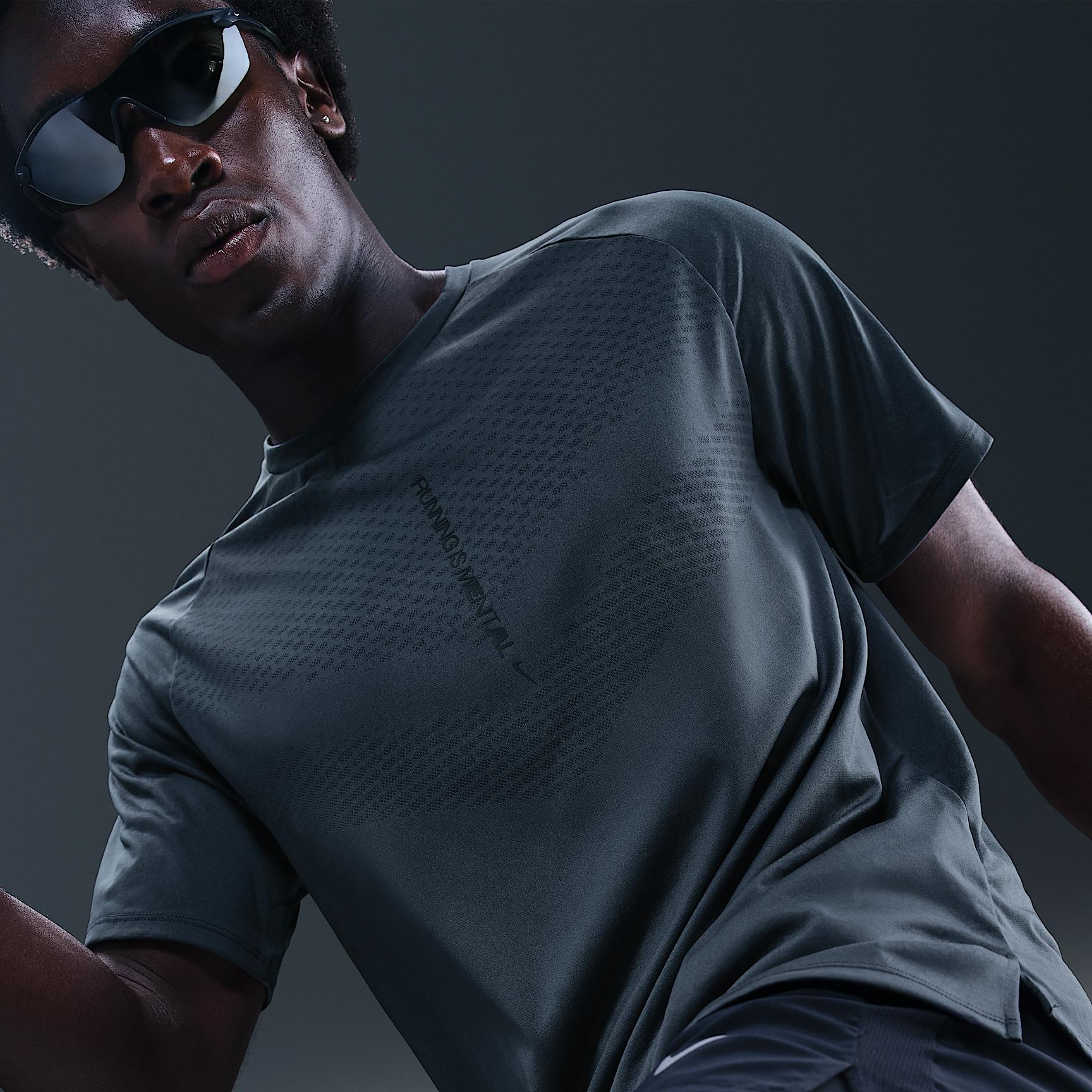 Nike Mens Stride Dri-FIT ADV Short-Sleeve Running Top with Reflective Accents | IH7495-437 Product Image