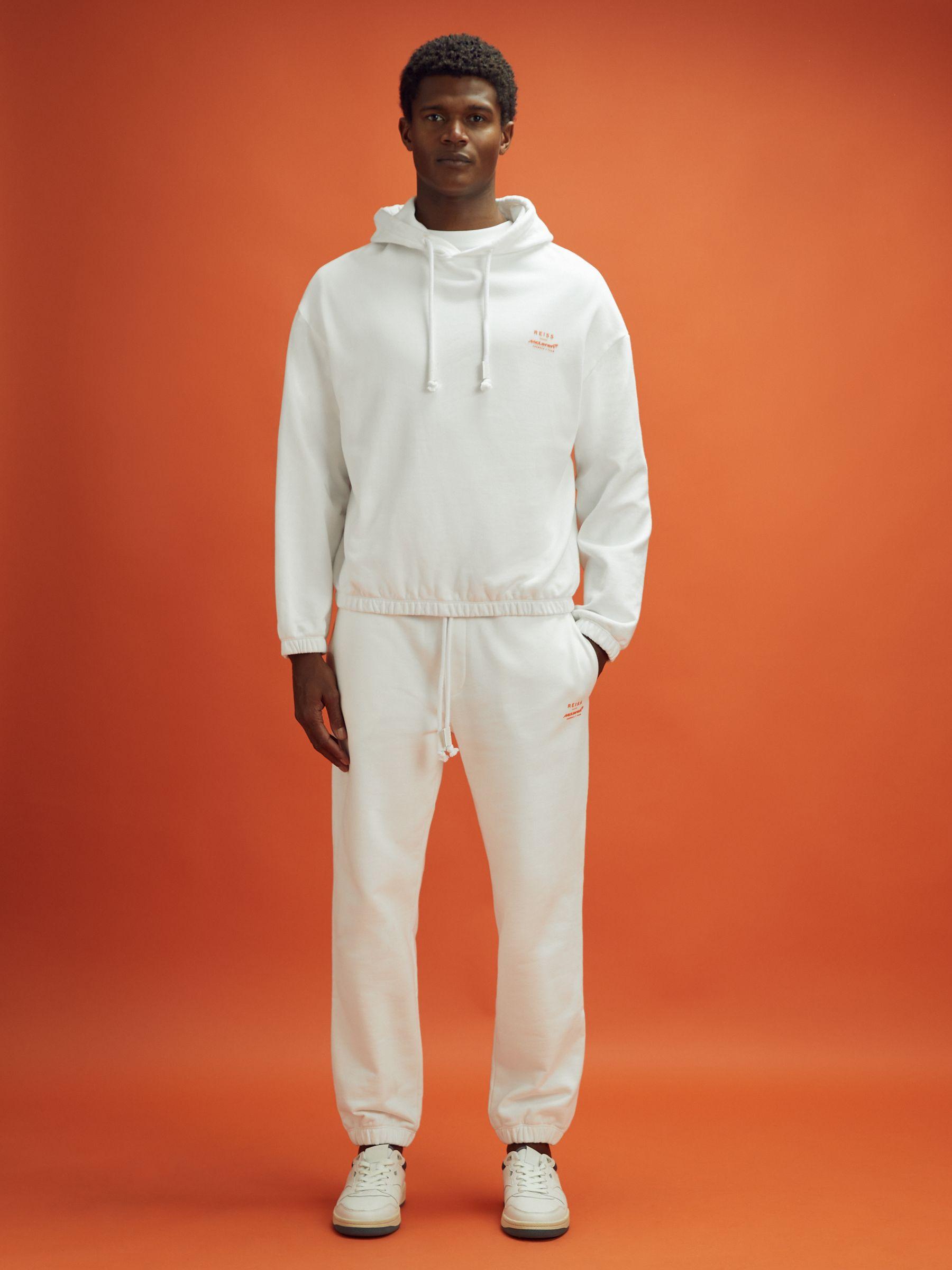 Drawstring Joggers in White Product Image