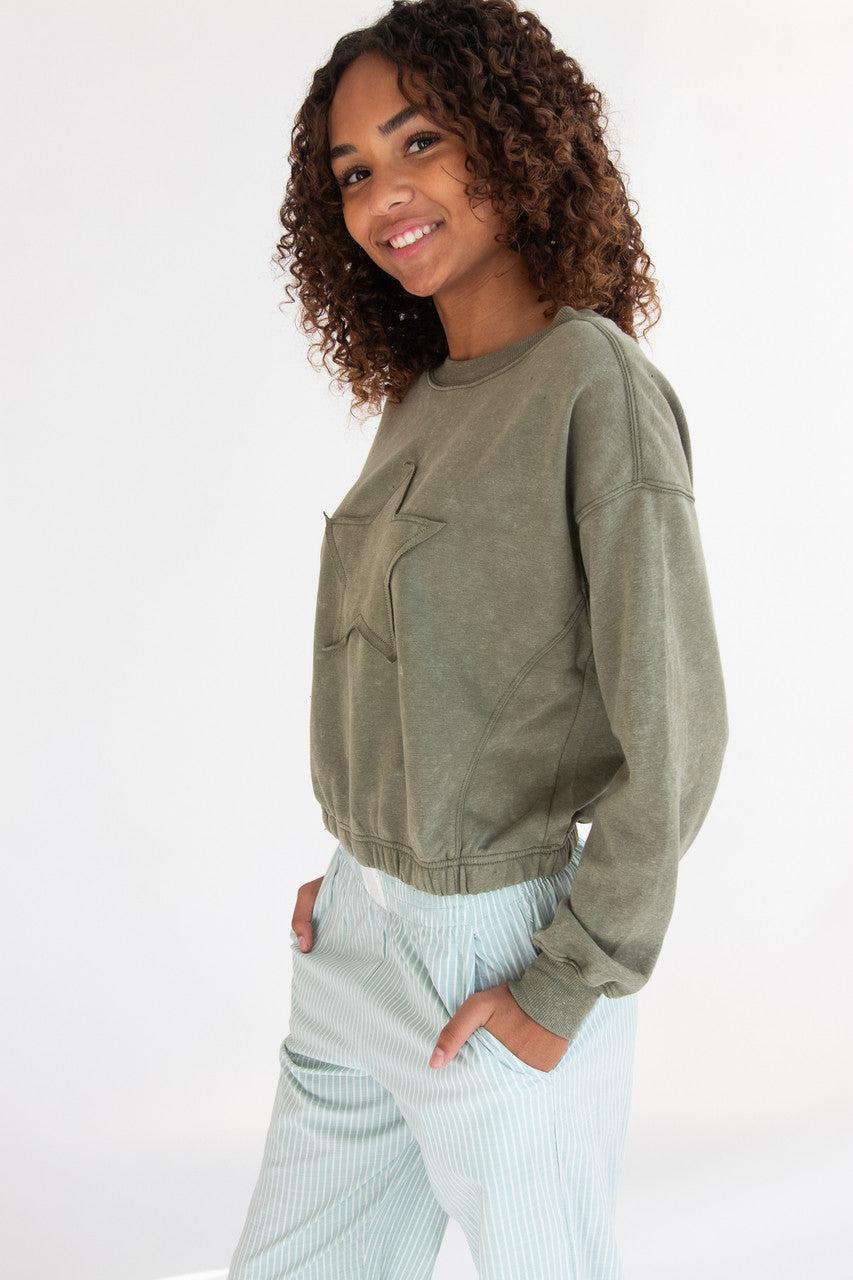 Star Applique Sweatshirt Product Image