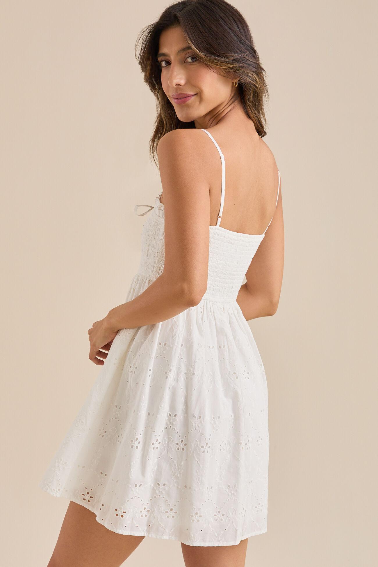Kari Eyelet Mini Dress Product Image