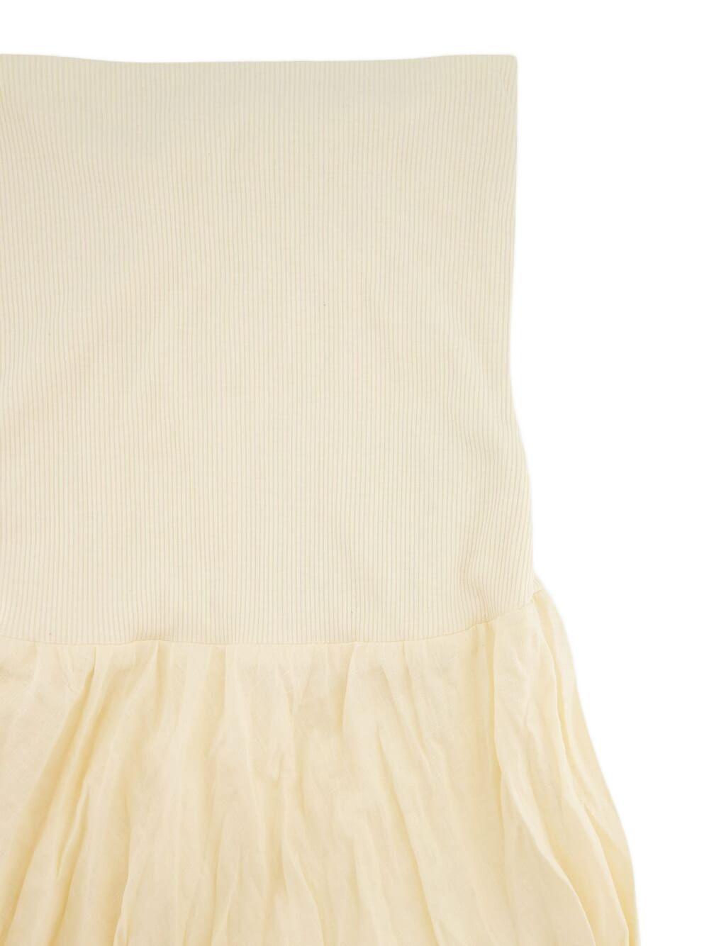 ribbed-waist pleated maxi skirt Product Image