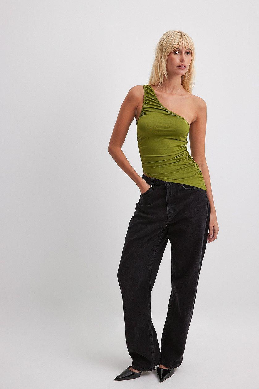 Asymmetric Side Jersey Top Product Image