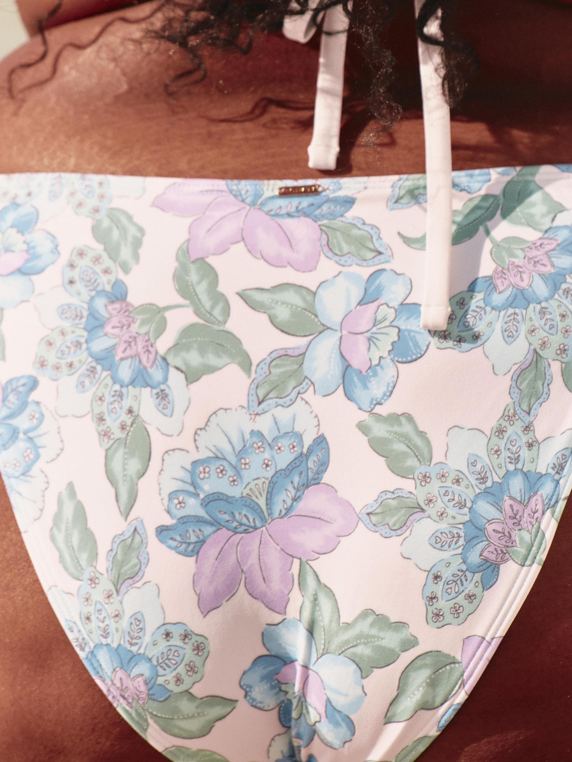 Crochet-Style Mixed High-Leg Cheeky Bikini Bottom Product Image