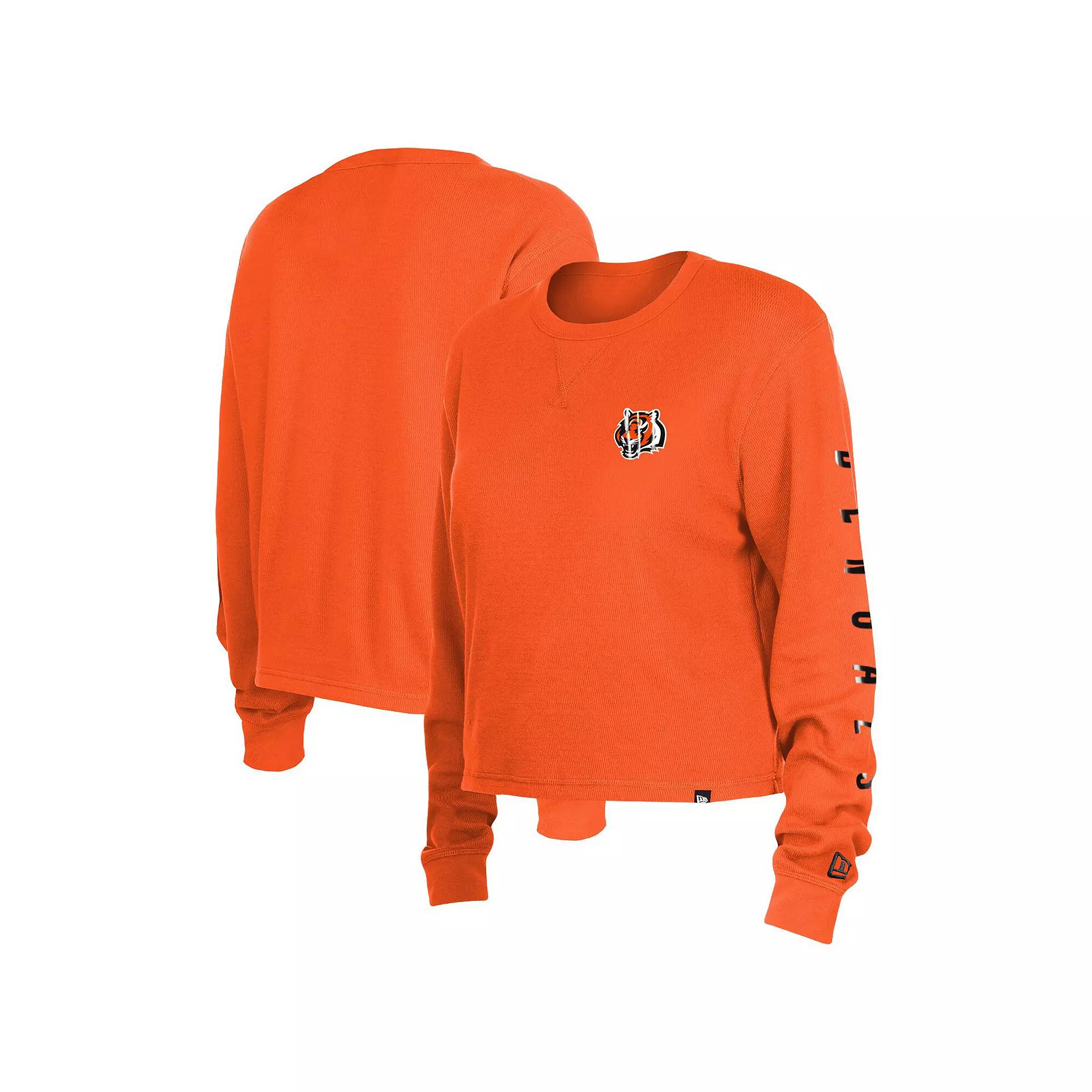 Women's New Era Orange Cincinnati Bengals Sport Night Thermal Long Sleeve T-Shirt,  Product Image