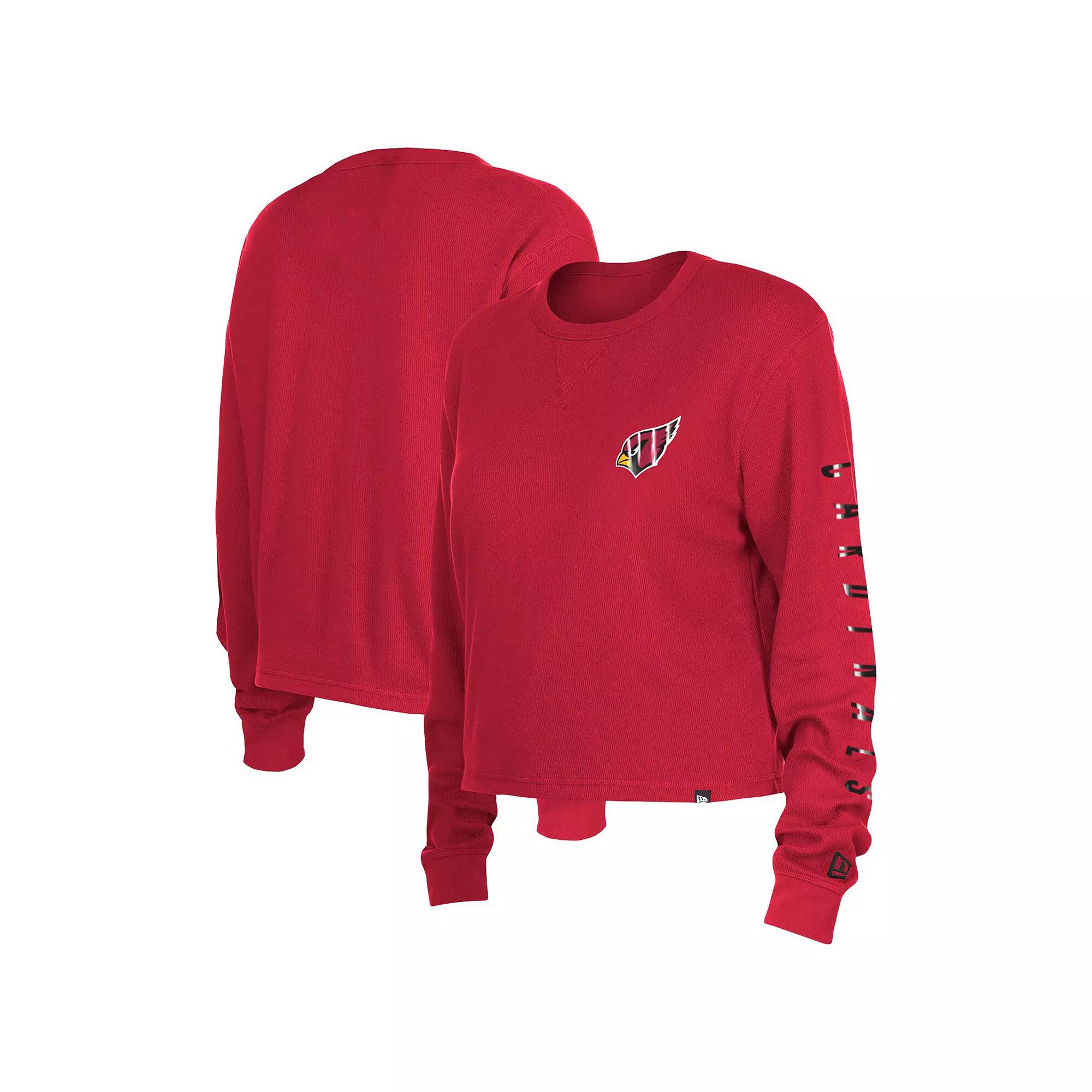 Women's New Era Red Tampa Bay Buccaneers Thermal Crop Long Sleeve T-Shirt,  Product Image