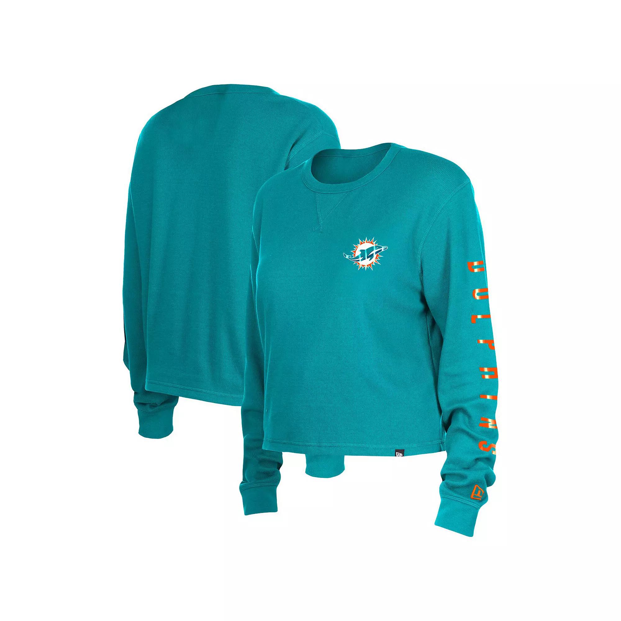 Women's New Era Red Tampa Bay Buccaneers Thermal Crop Long Sleeve T-Shirt,  Product Image