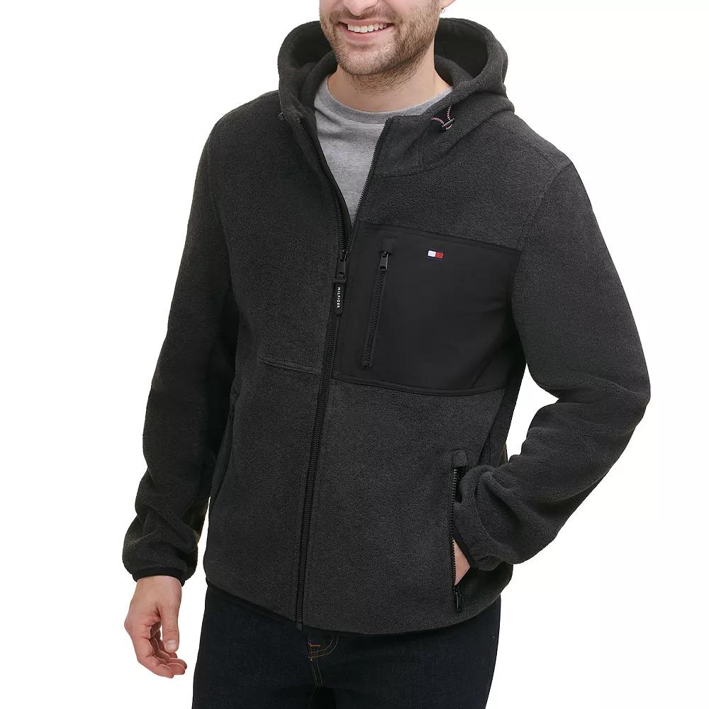 Men's Tommy Hilfiger Fleece Hooded Jacket,  Product Image