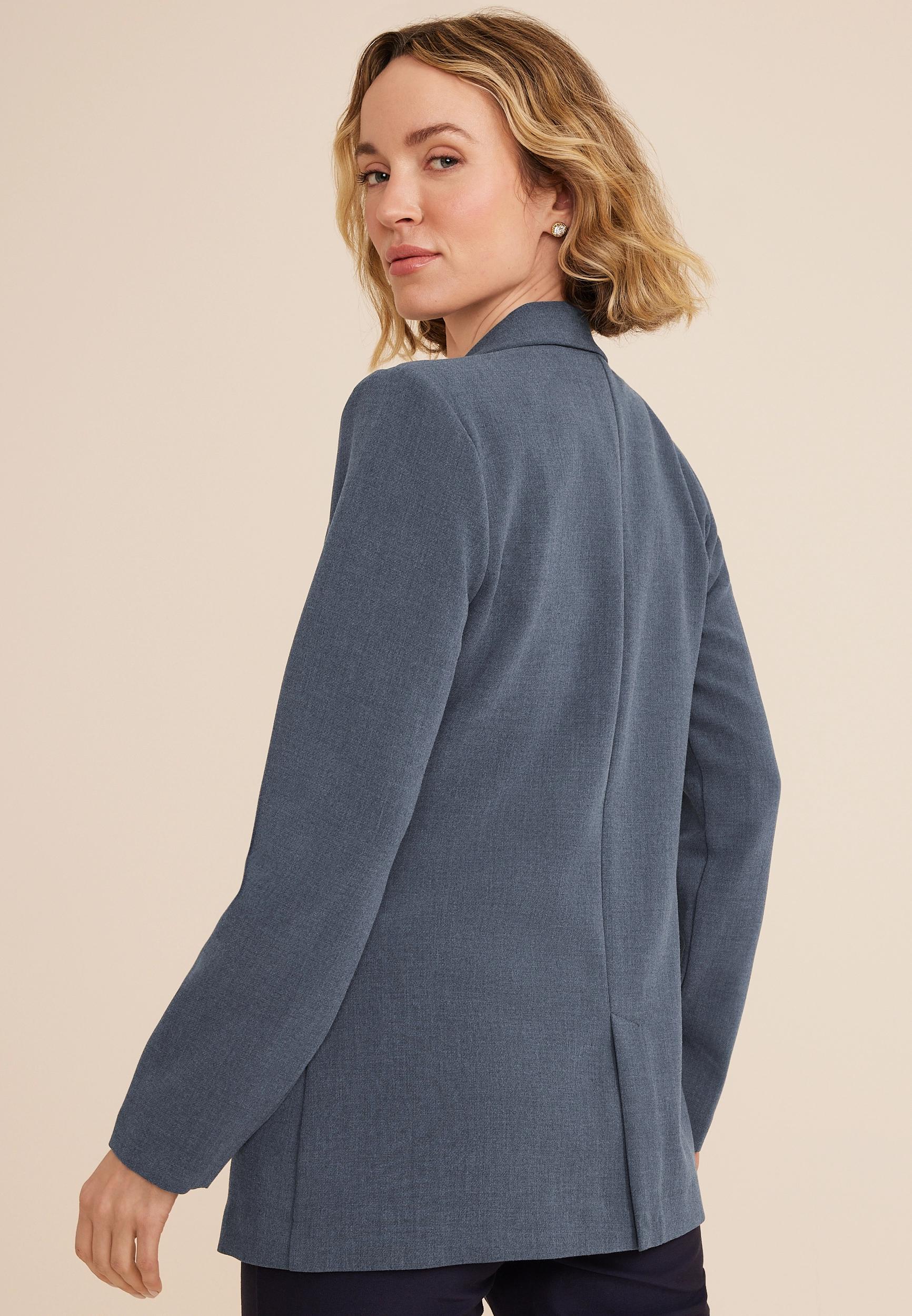 Maurices Womens Blazer One Button Boyfriend Brown Size XX Large Product Image