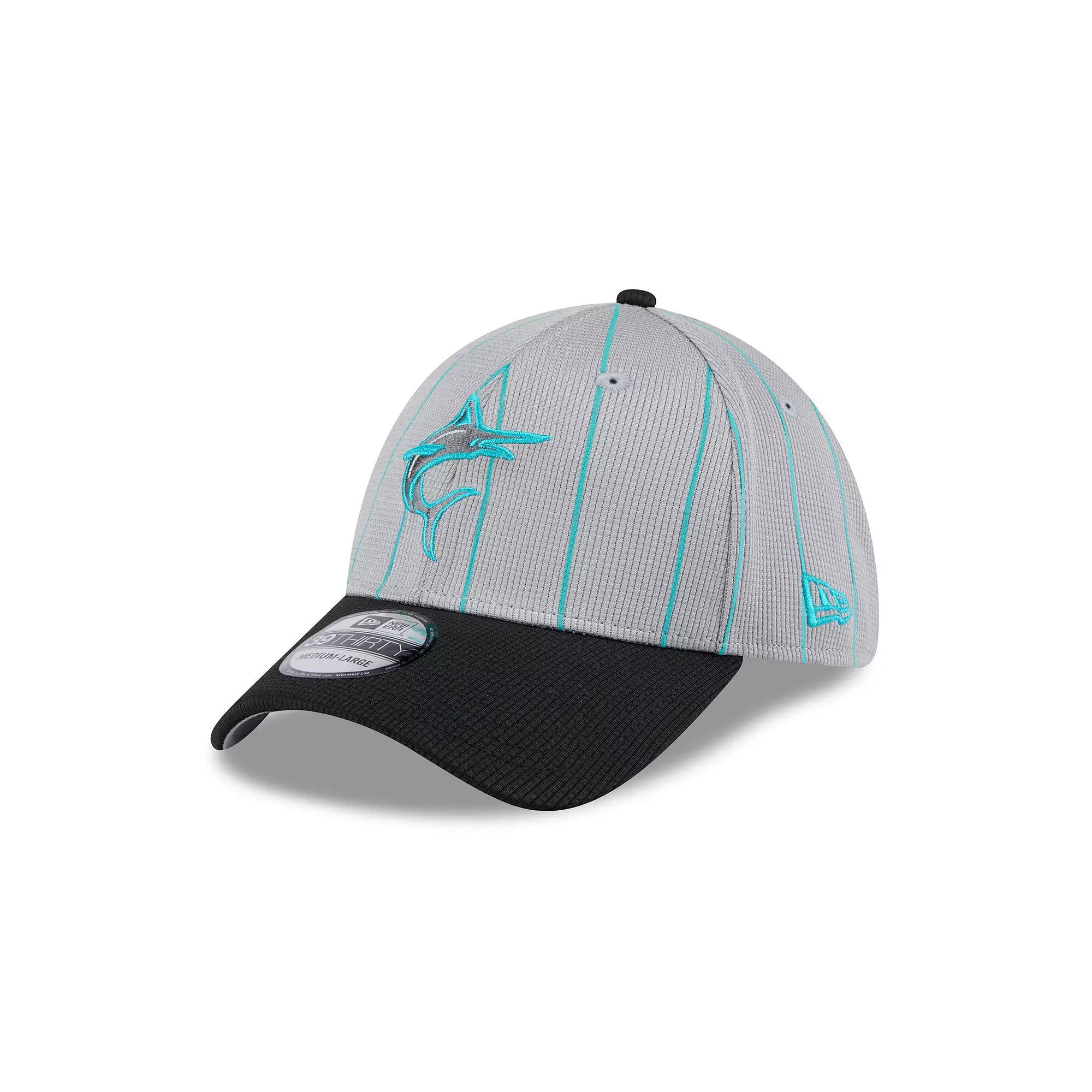 Men's New Era  Gray/Black Miami Marlins 2025 Batting Practice 39THIRTY Flex Hat, Size: Large/XL, Grey Product Image