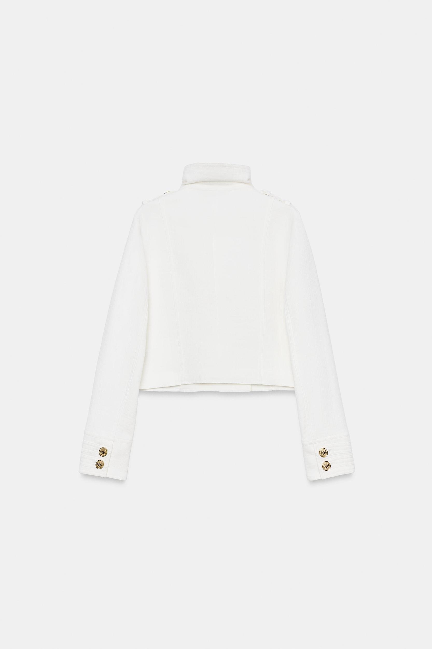 GOLD BUTTON WRAP JACKET Product Image