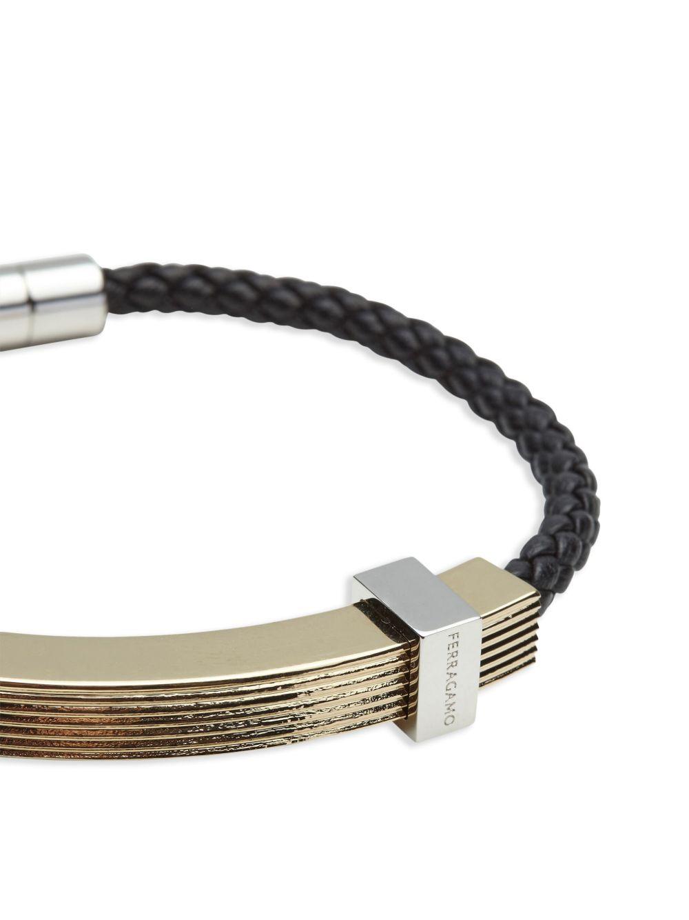 logo-engraved braided bracelet Product Image
