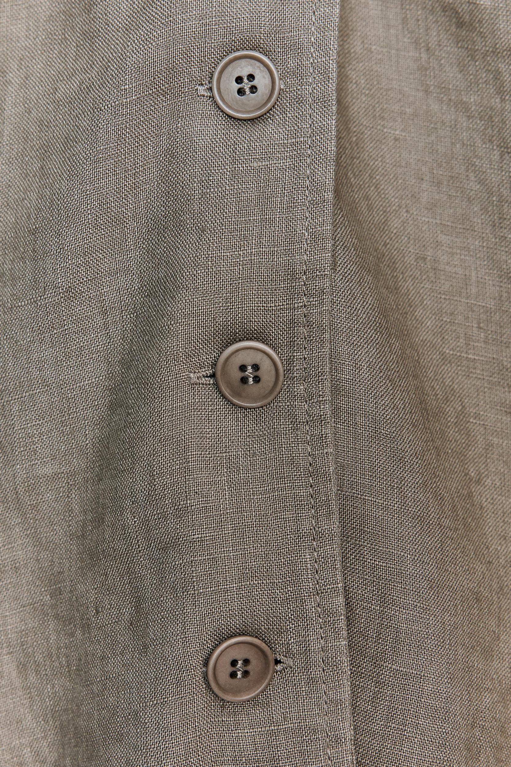 100% LINEN HALTER VEST TOP ZW COLLECTION Product Image